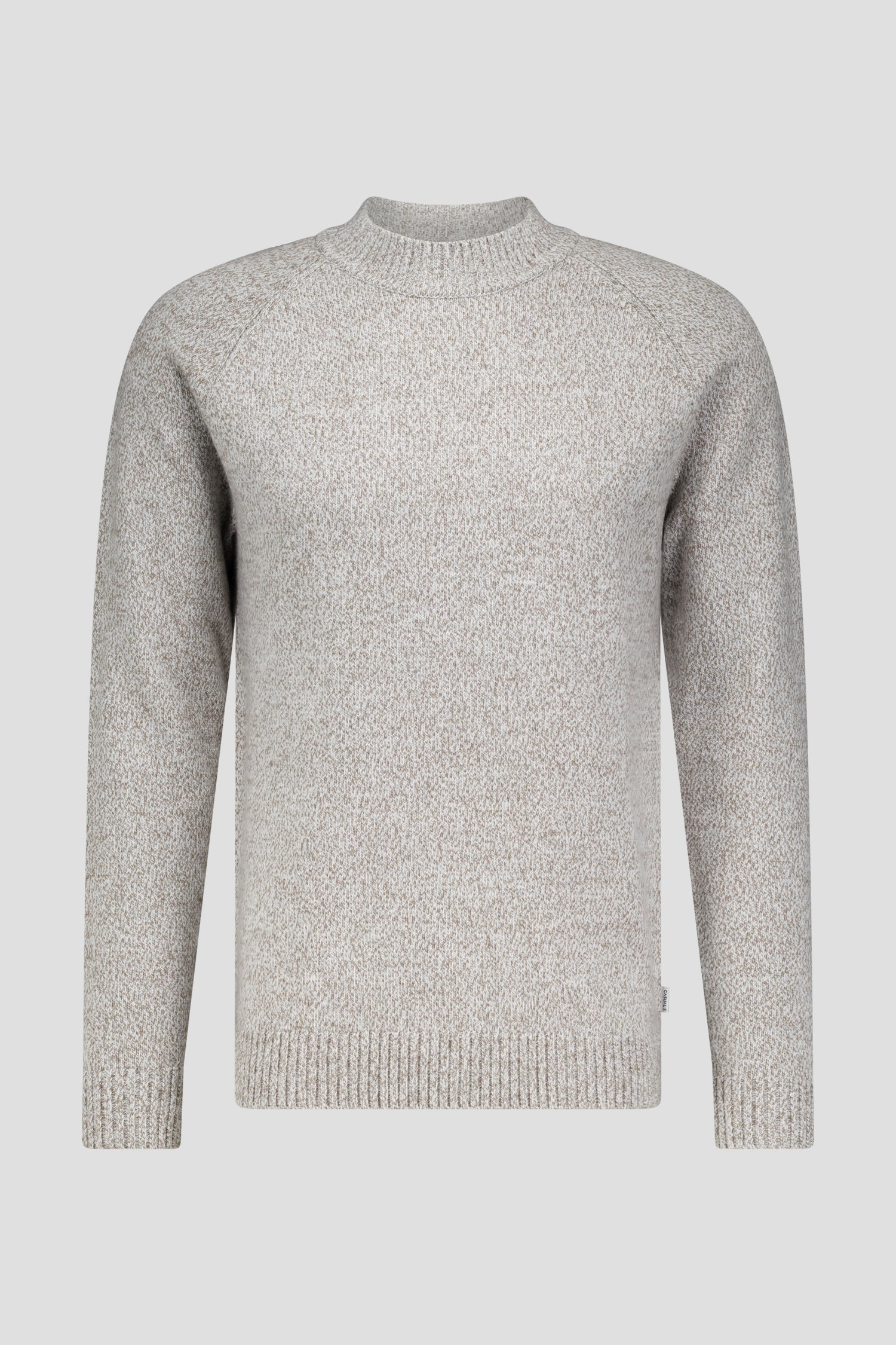 Beige gemêleerde trui met wol van Casual Five voor Heren