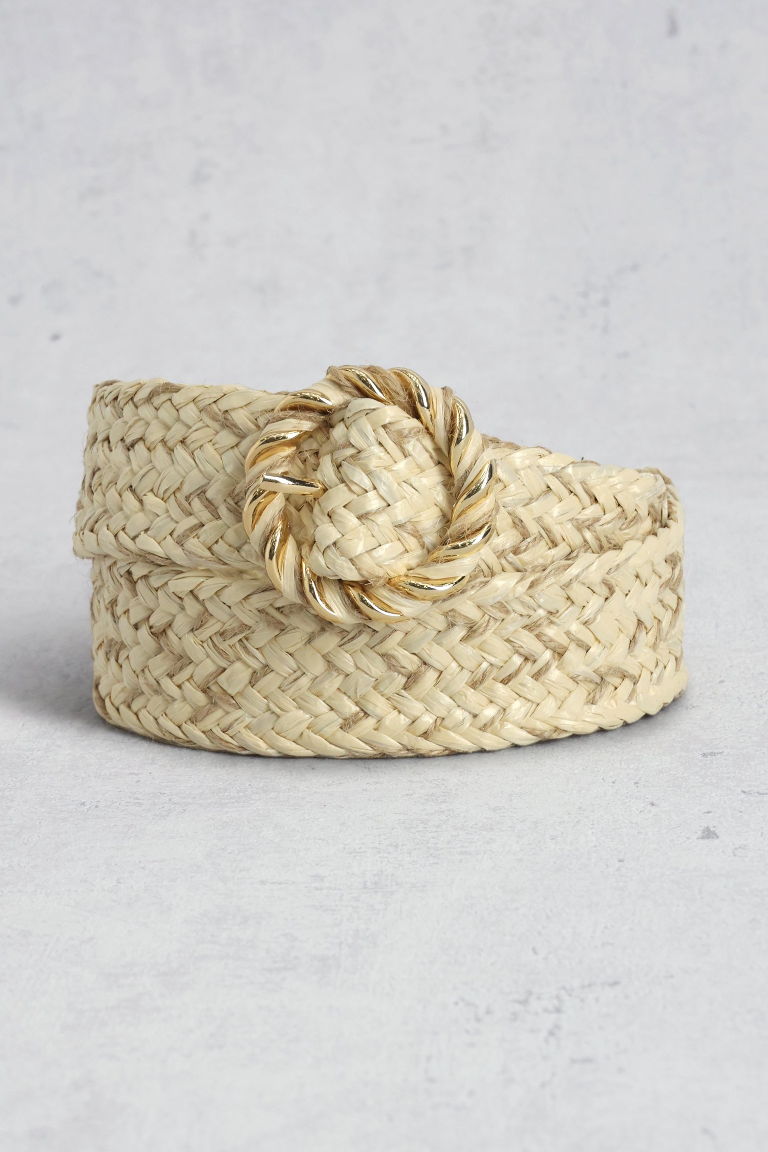 Voorkant van Beige gevlochten riem door Liberty Island voor Dames