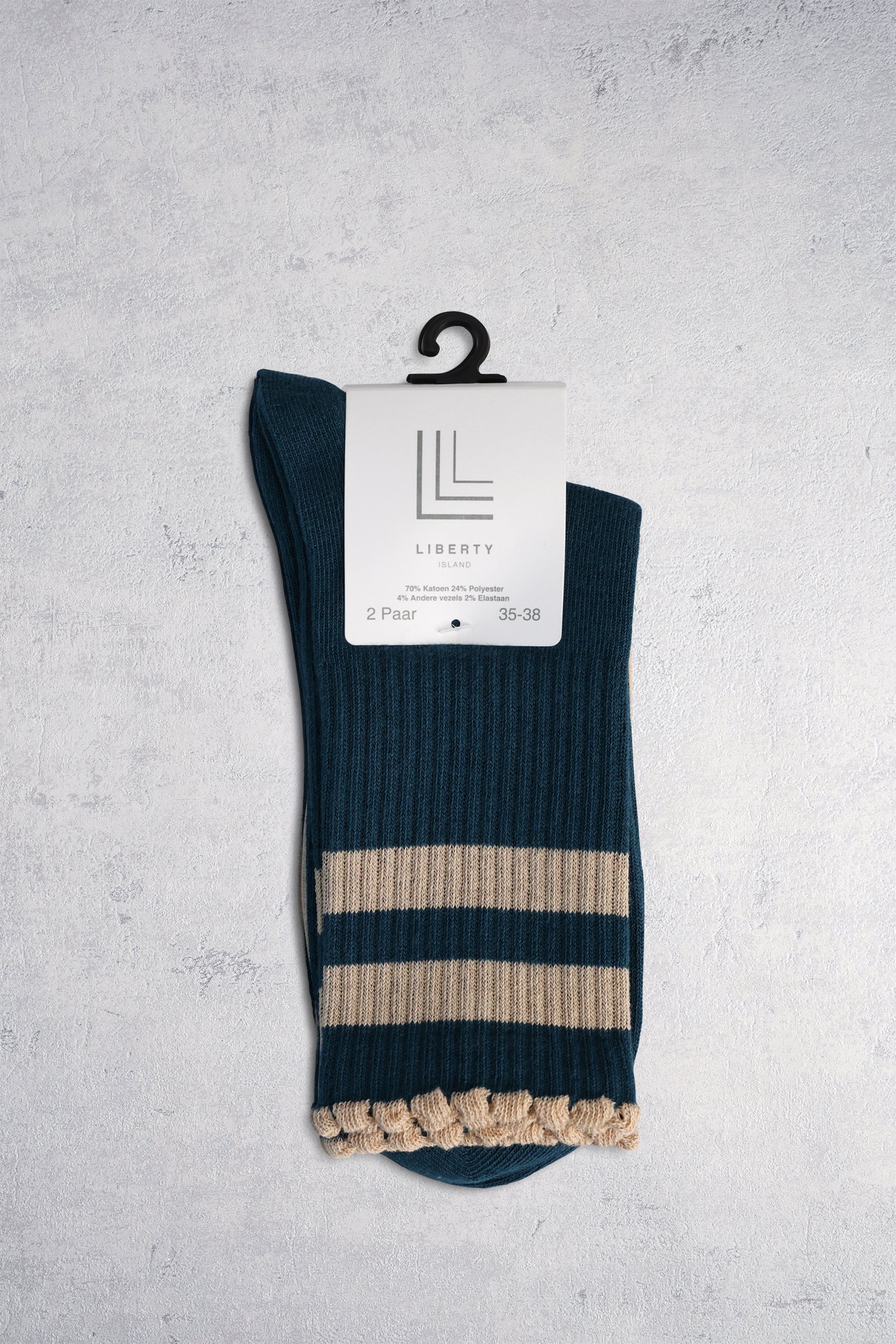 Productfoto 3 van Beige/groene sokken door Liberty Island voor Dames