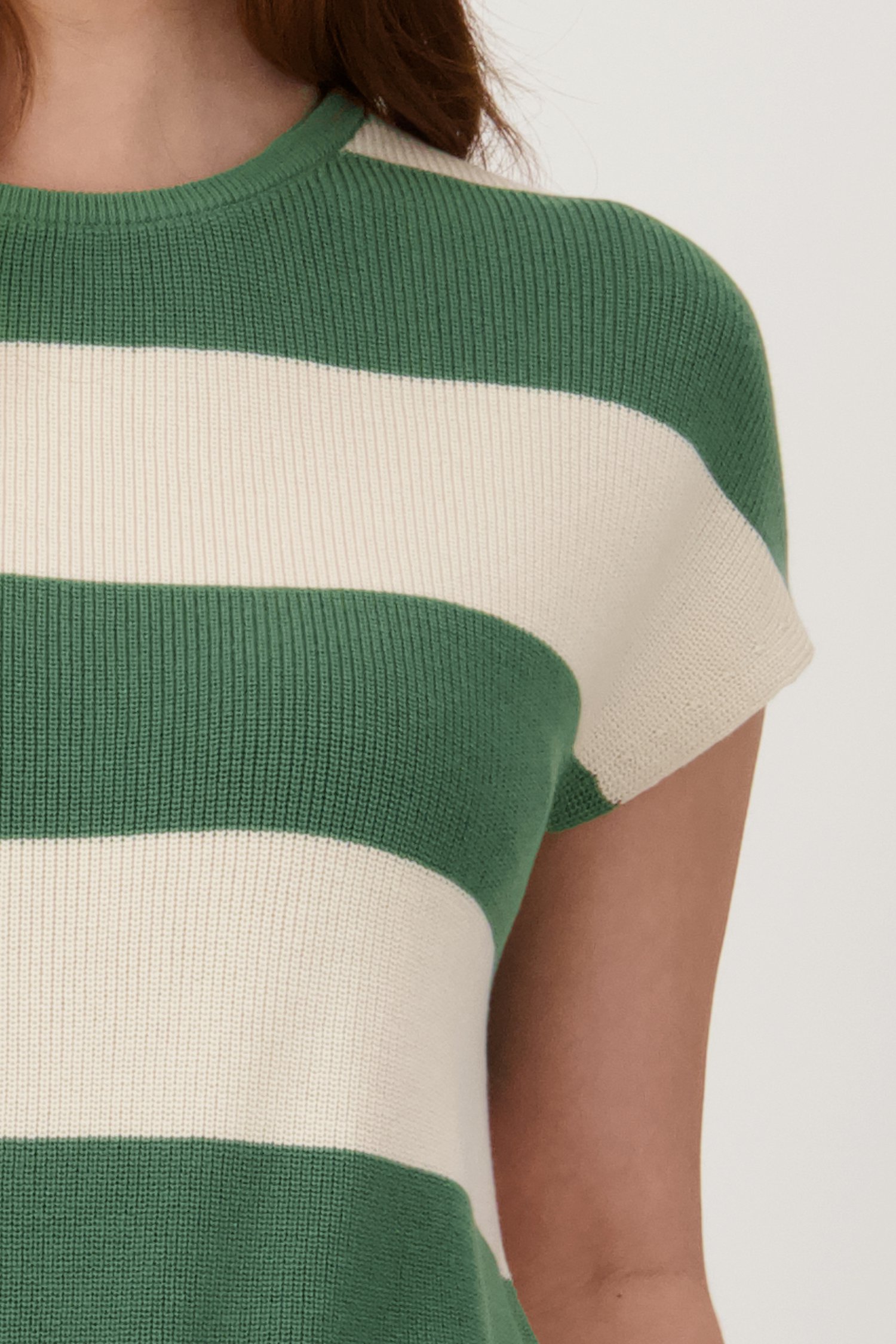 Beige-groene trui zonder mouwen van Liberty Loving nature voor Dames