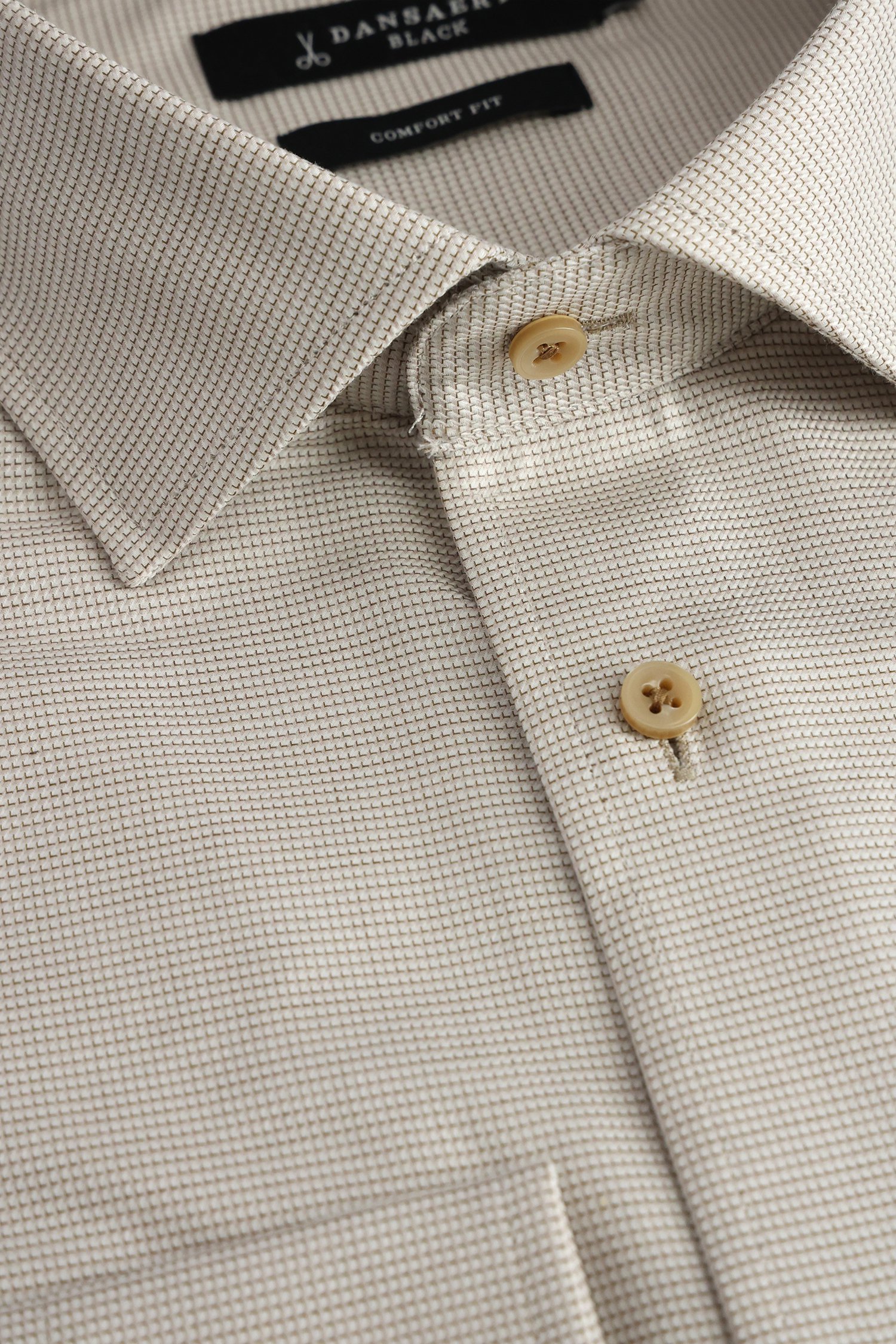 Productfoto 1 van Beige hemd met fijne print - Comfort fit  door Dansaert Black voor Heren