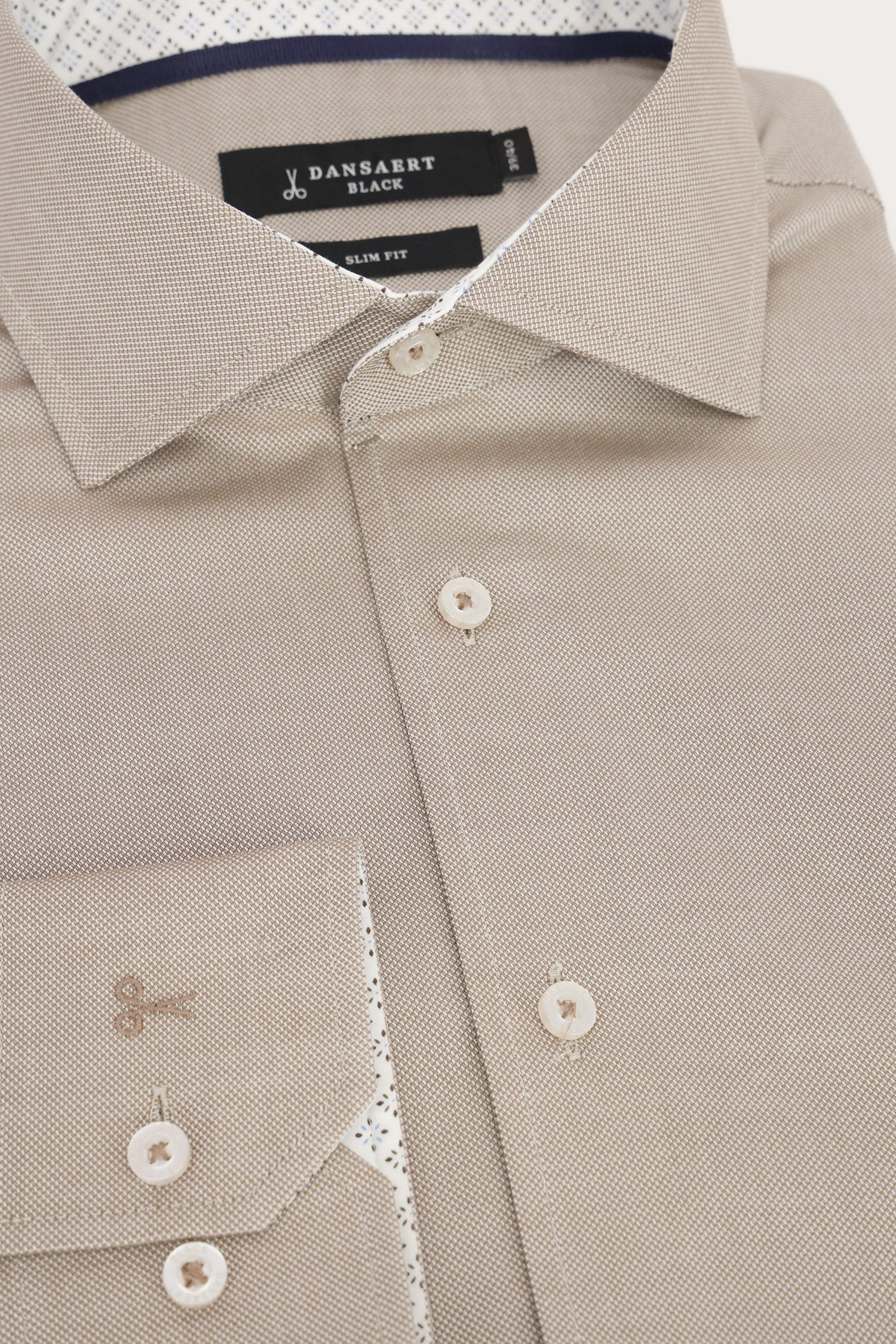 Productfoto 2 van Beige hemd - Slim fit  door Dansaert Black voor Heren