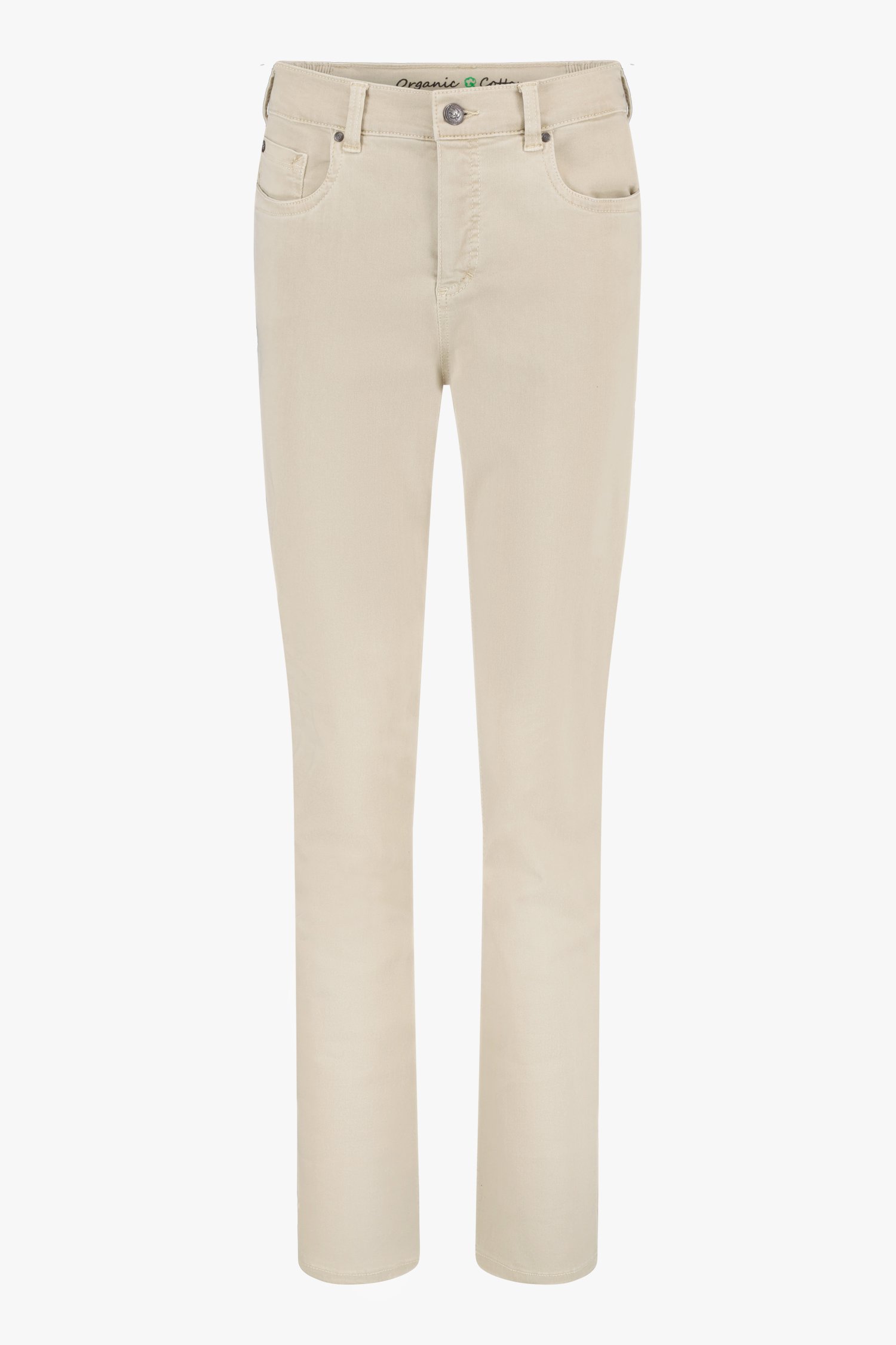 Beige jeans met elastische taille - comfort fit van Anna Montana voor Dames