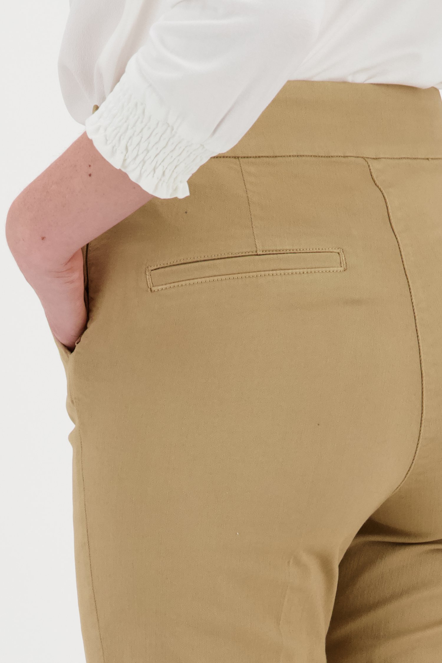 Beige jeans - straight fit van Liberty Island Denim voor Dames