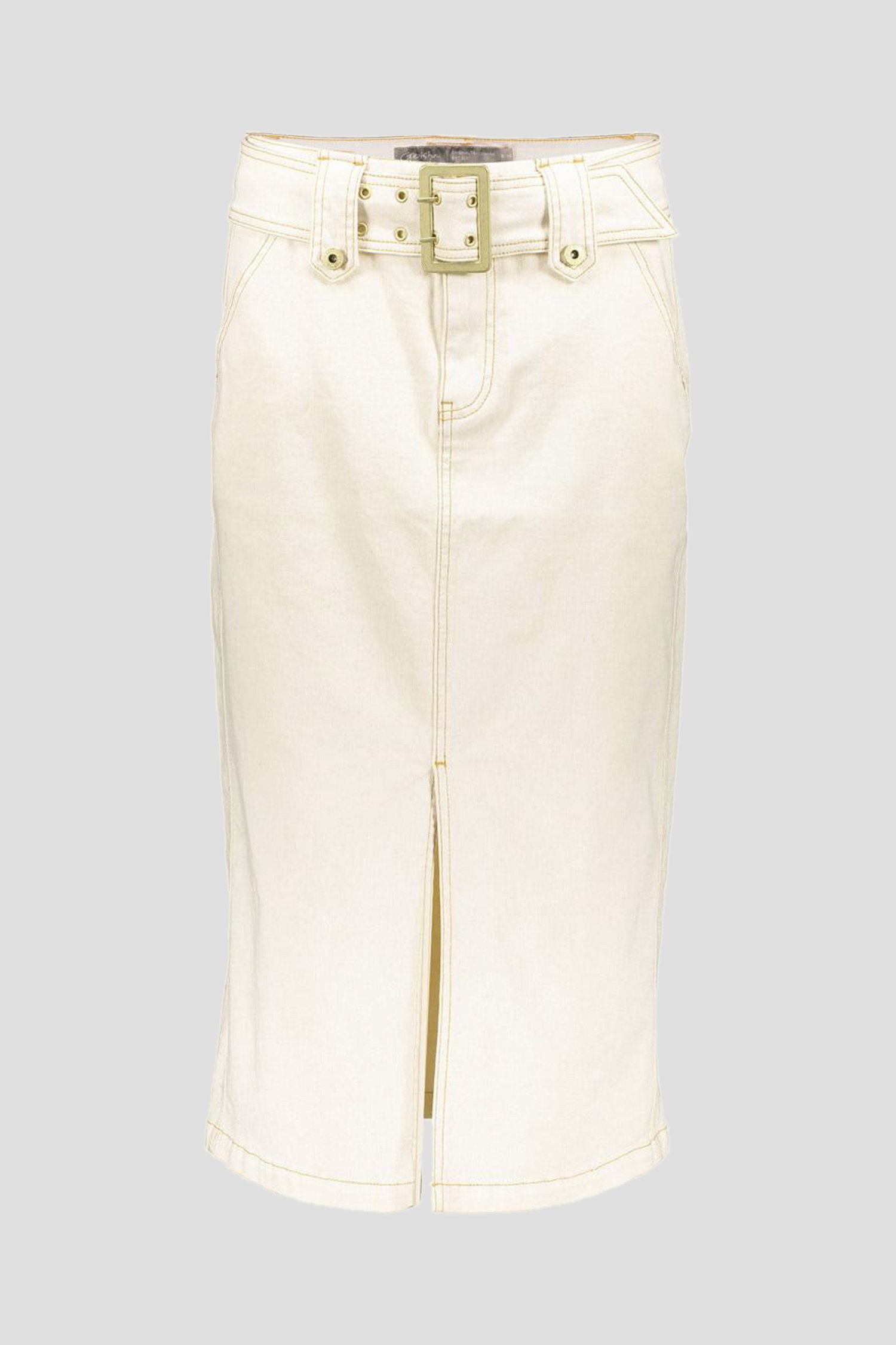 Beige jeansrok met split van Geisha voor Dames