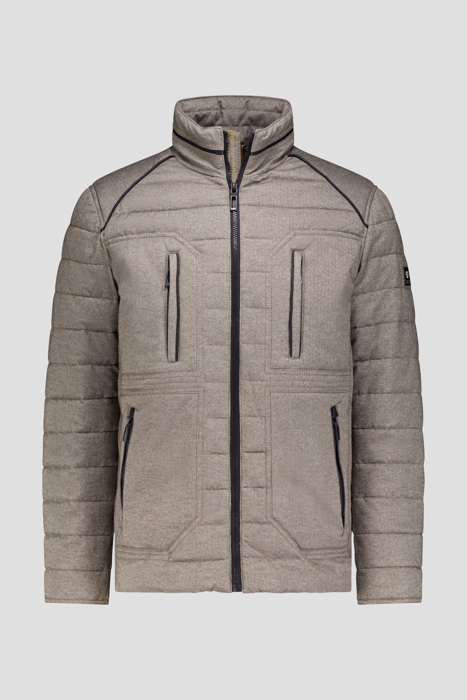 Productfoto 1 van Beige licht gewatteerde jas met visgraatmotief door Gate One voor Heren