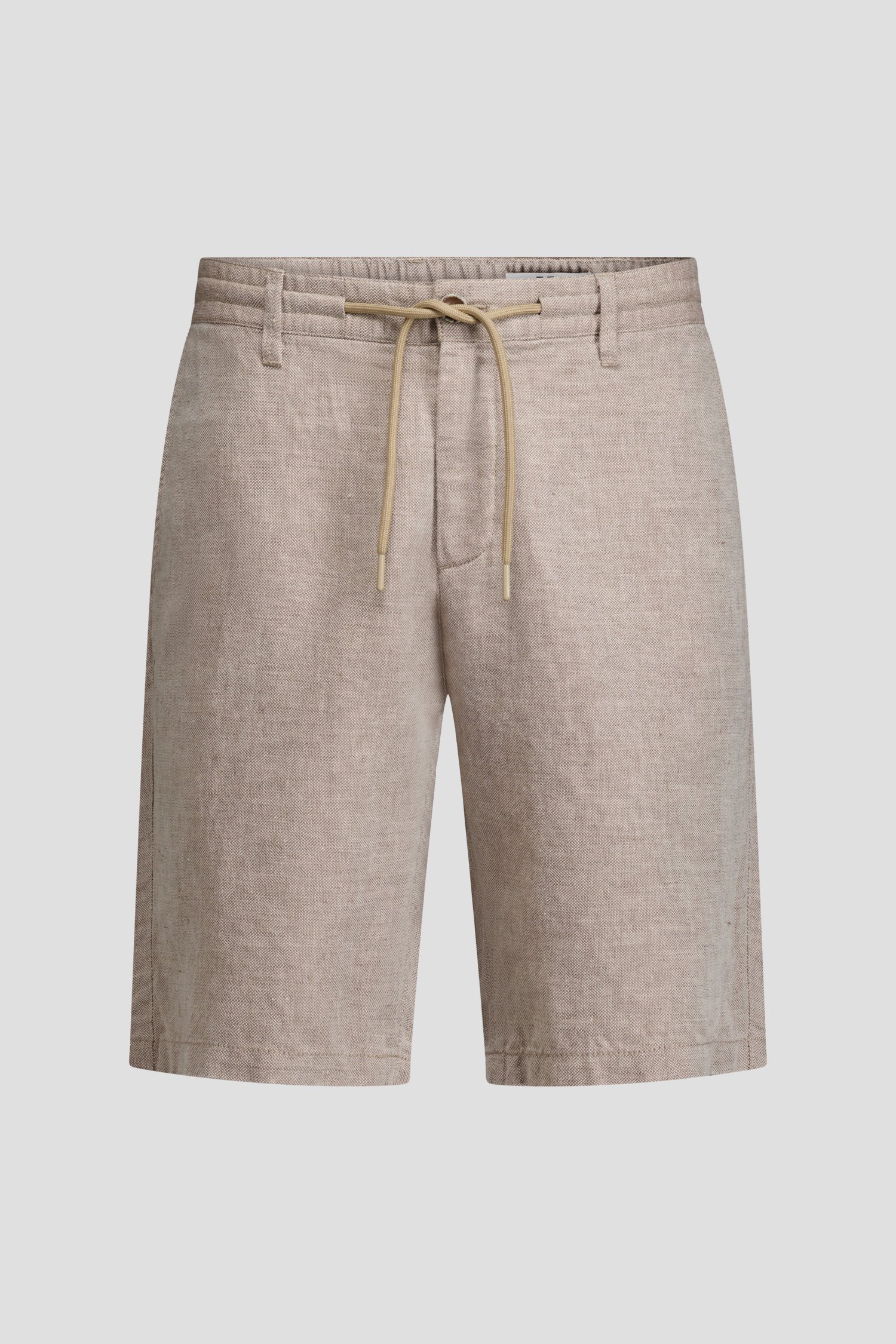 Productfoto 2 van Beige linnen bermuda met elastische taille door Upper East voor Heren