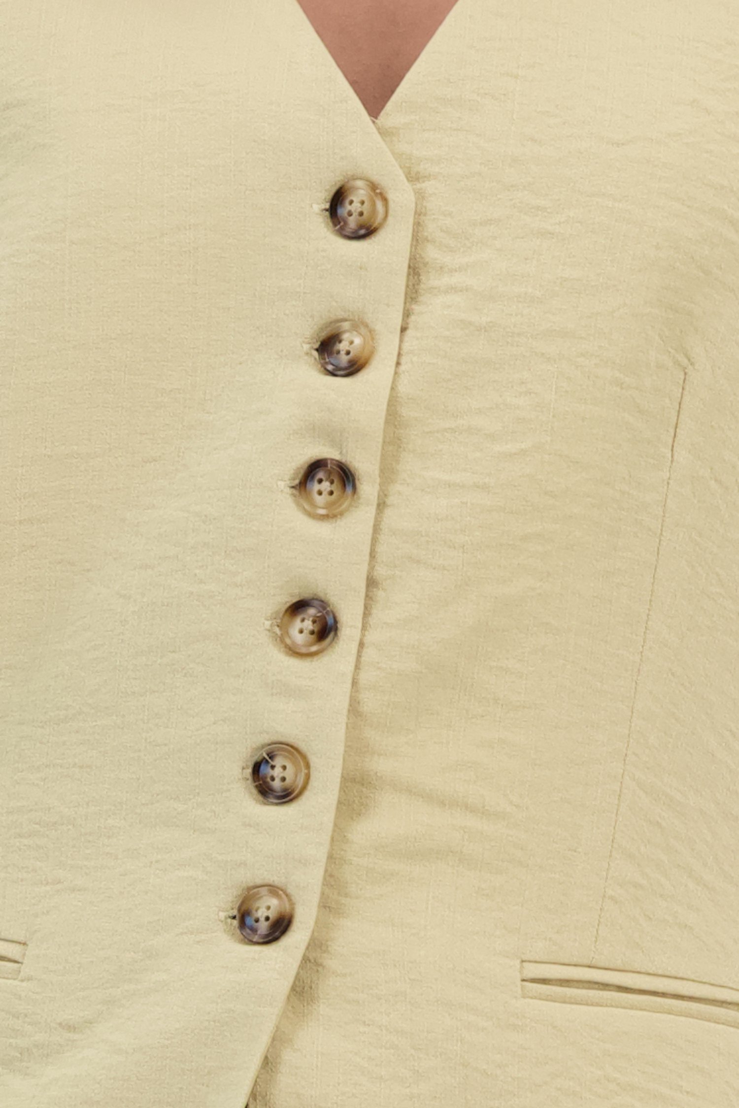 Detail van Beige mouwloze blazer door JDY voor Dames