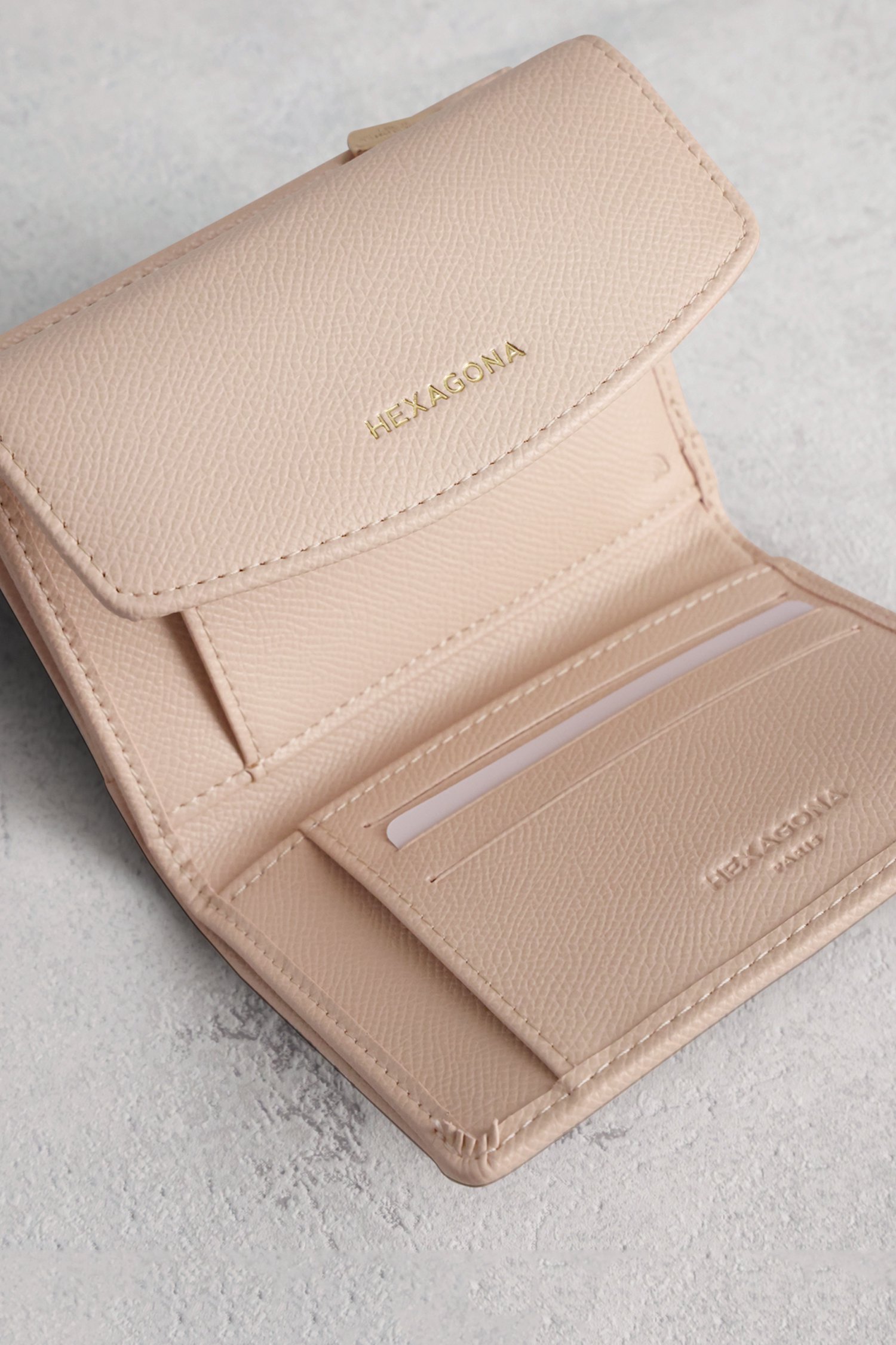 Beige portemonnee van Hexagona voor Dames