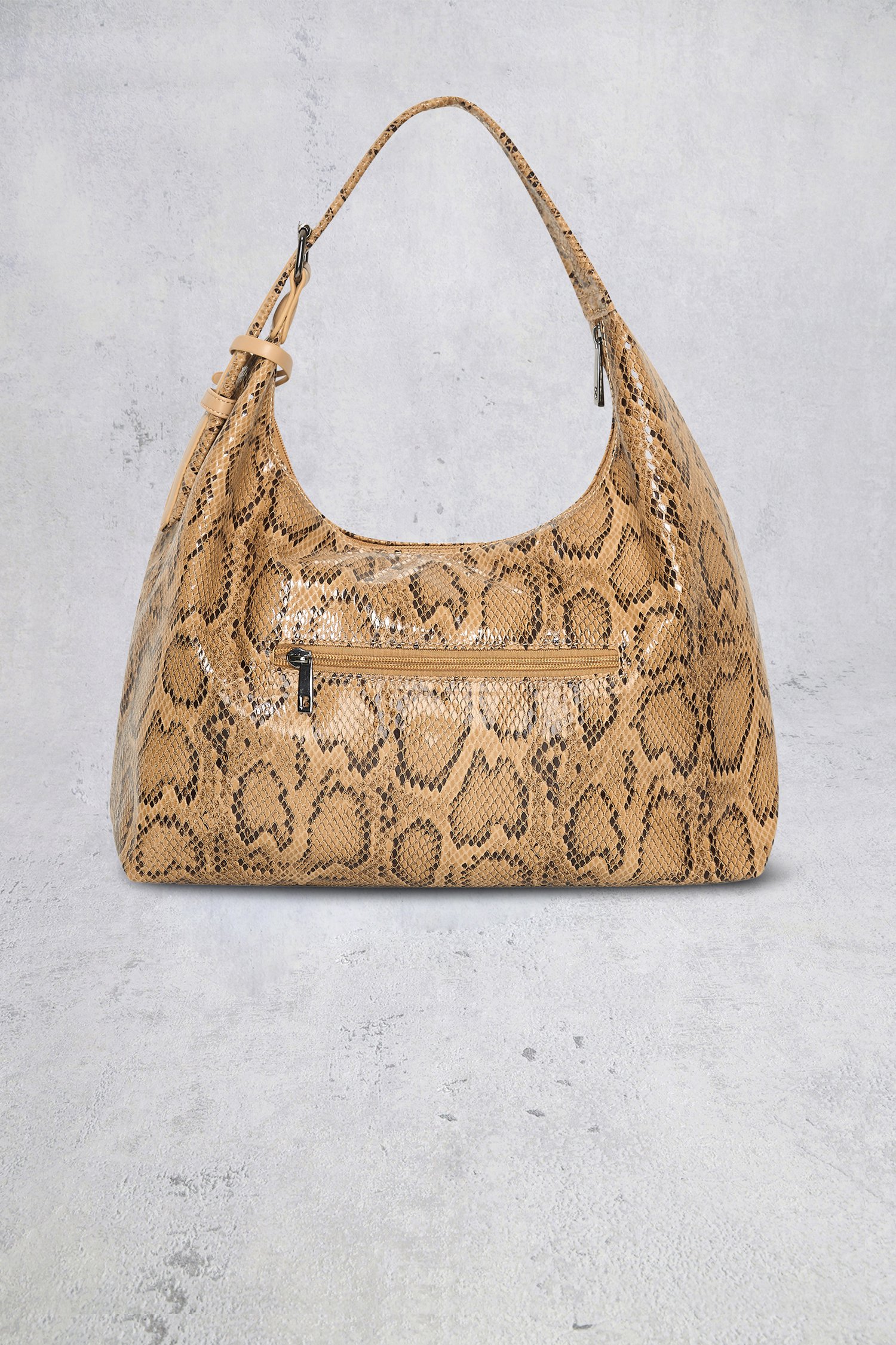 Achterkant van Beige schoudertas met slangenprint door Bulaggi voor Dames