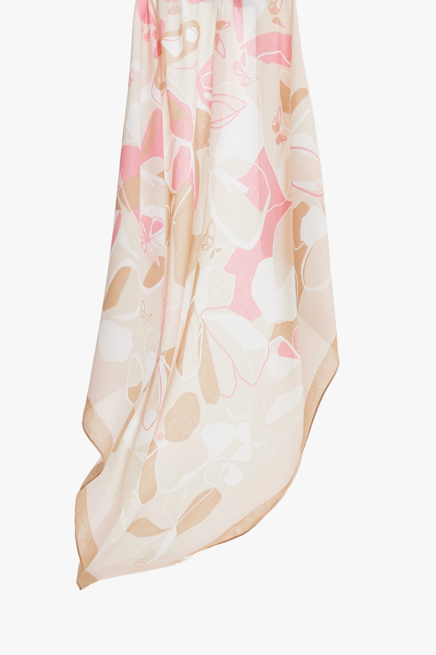 Beige sjaal met roze accenten van Opus voor Dames