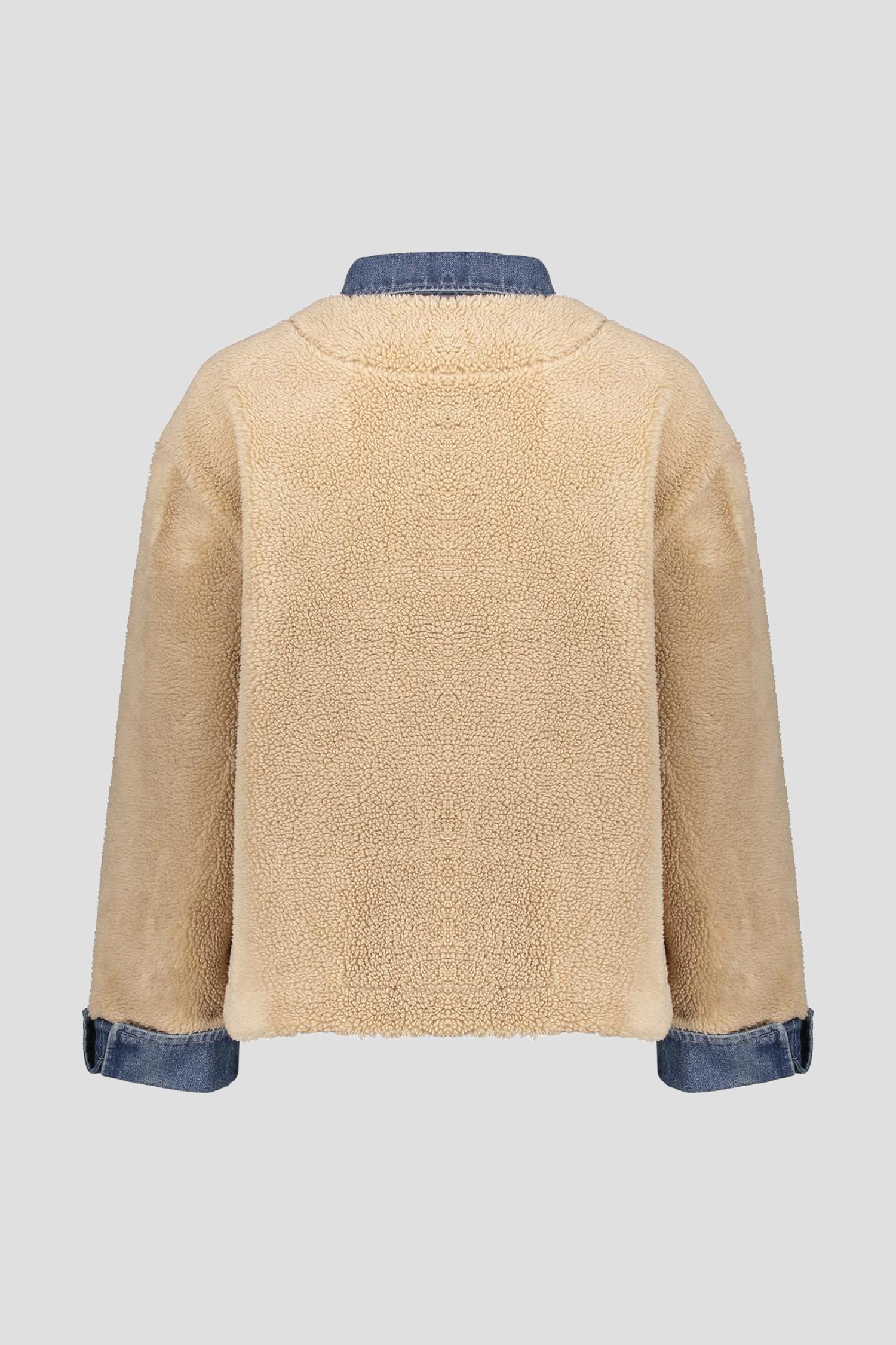 Productfoto 2 van Beige teddy jas met denim door Geisha voor Dames