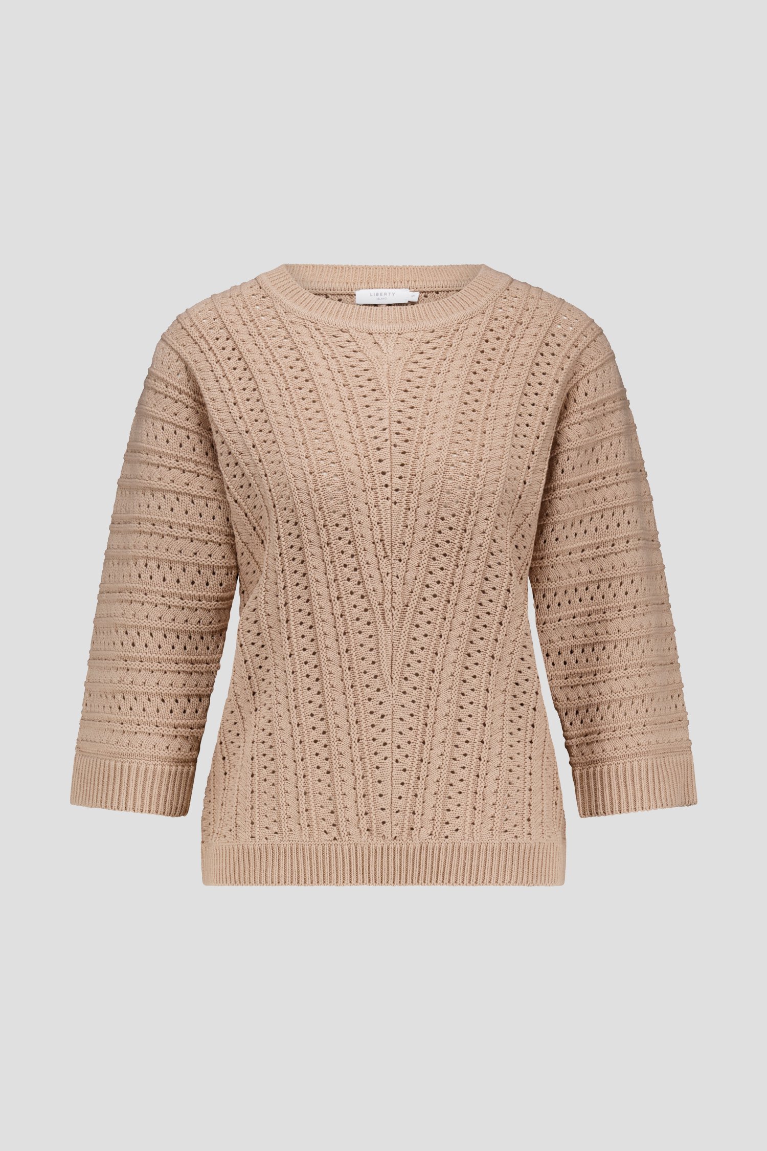 Beige trui met ajourmotief van Liberty Island voor Dames