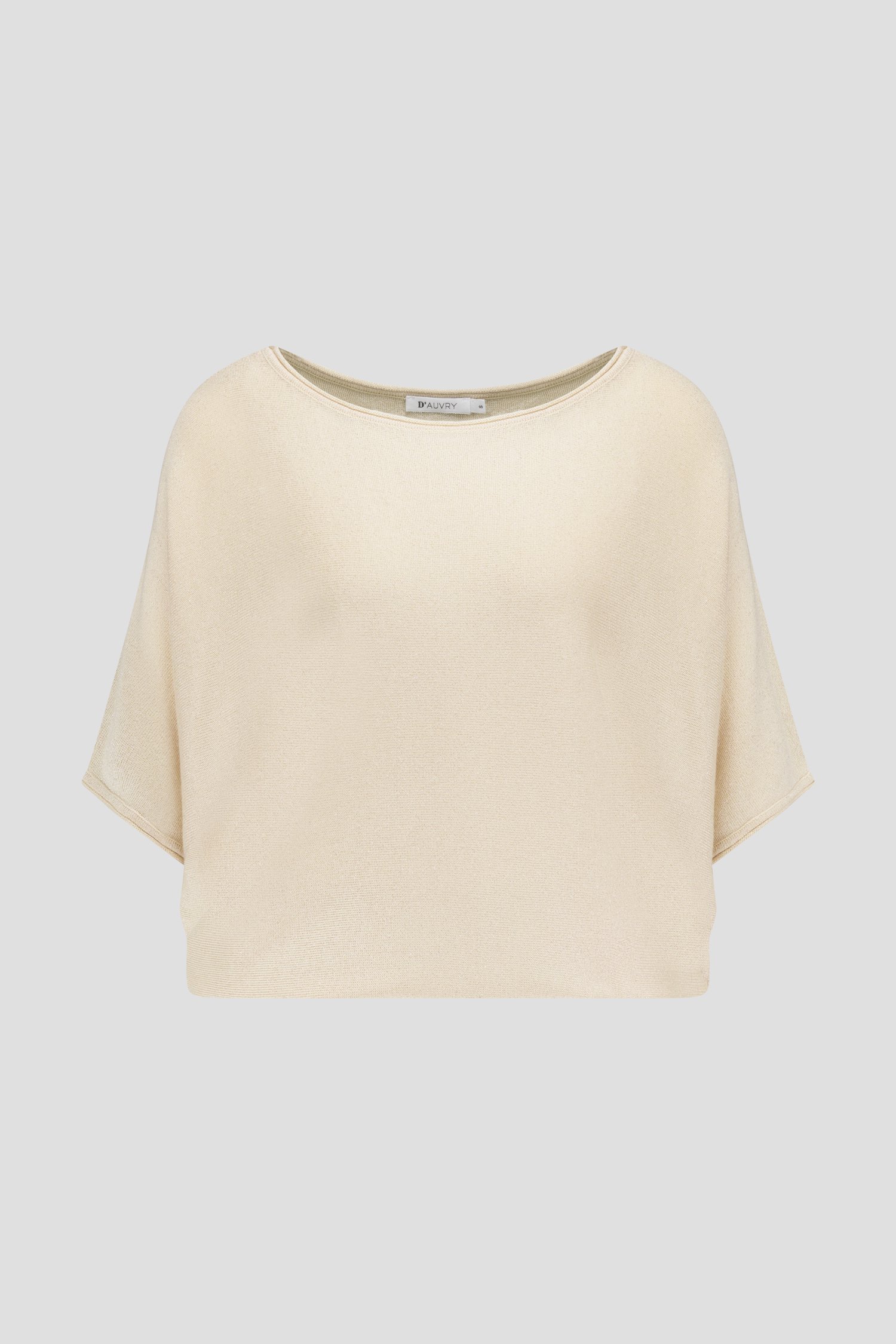 Beige trui met korte vleermuismouwen van D'Auvry voor Dames