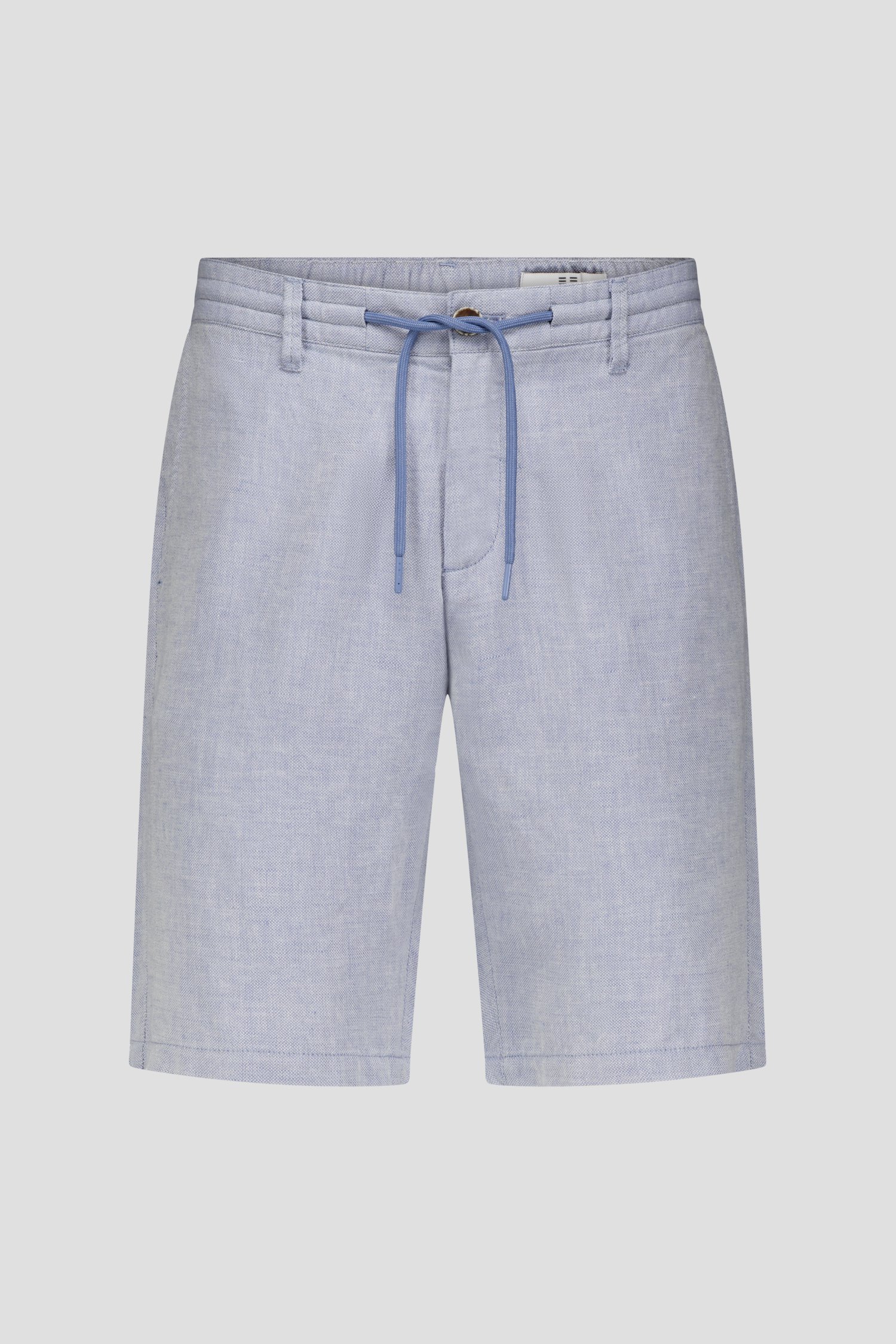 Photo produit 2 de Bermuda en lin bleu clair à taille élastique de Upper East pour Hommes