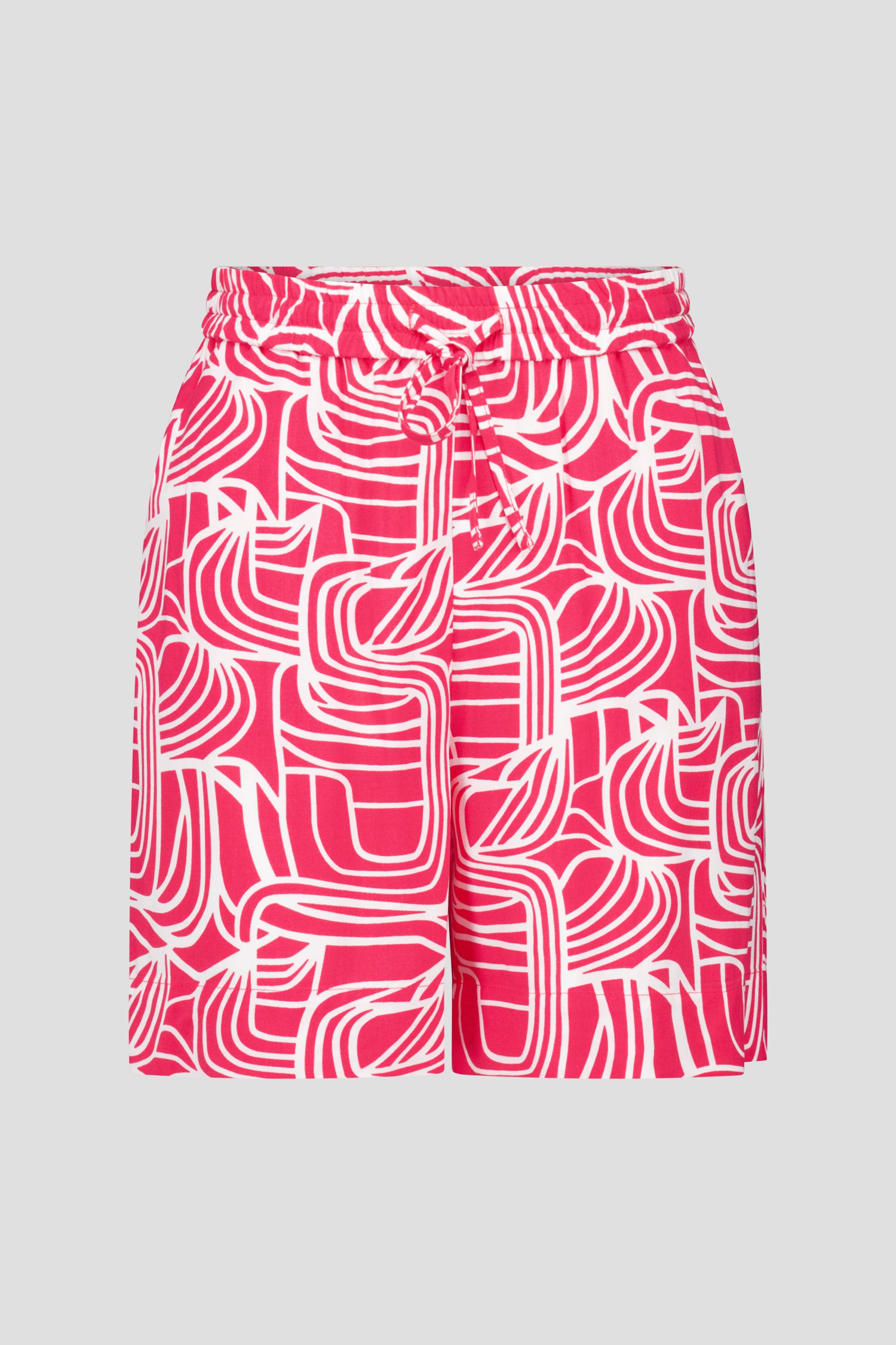 Bermuda rouge corail à imprimé blanc de Libelle pour Femmes