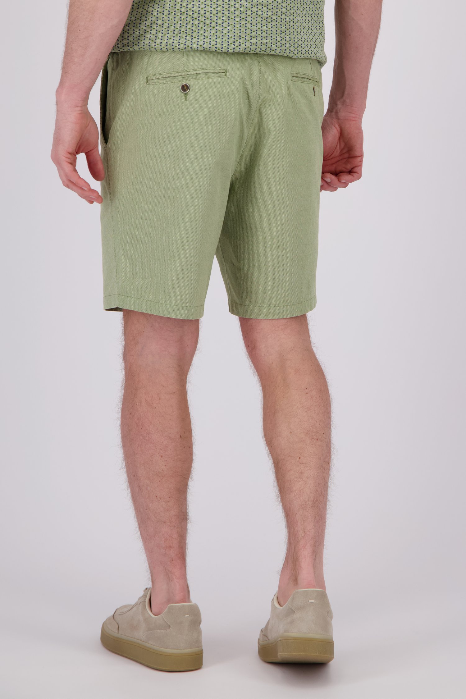 Bermuda verte avec taille élastique de Dansaert Blue pour Hommes