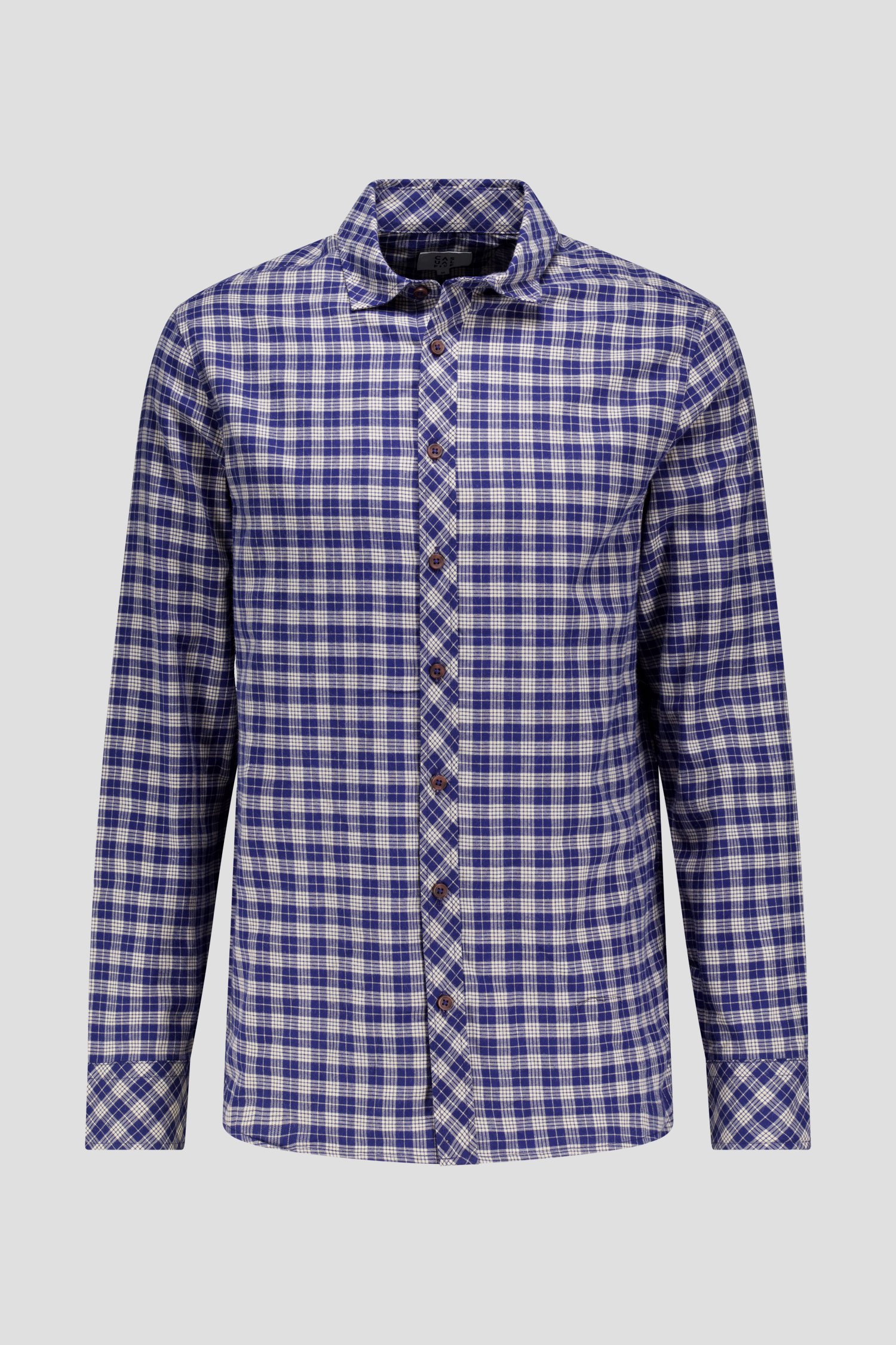 Productfoto 1 van Blauw-beige geruit hemd - Regular fit door Casual Five voor Heren