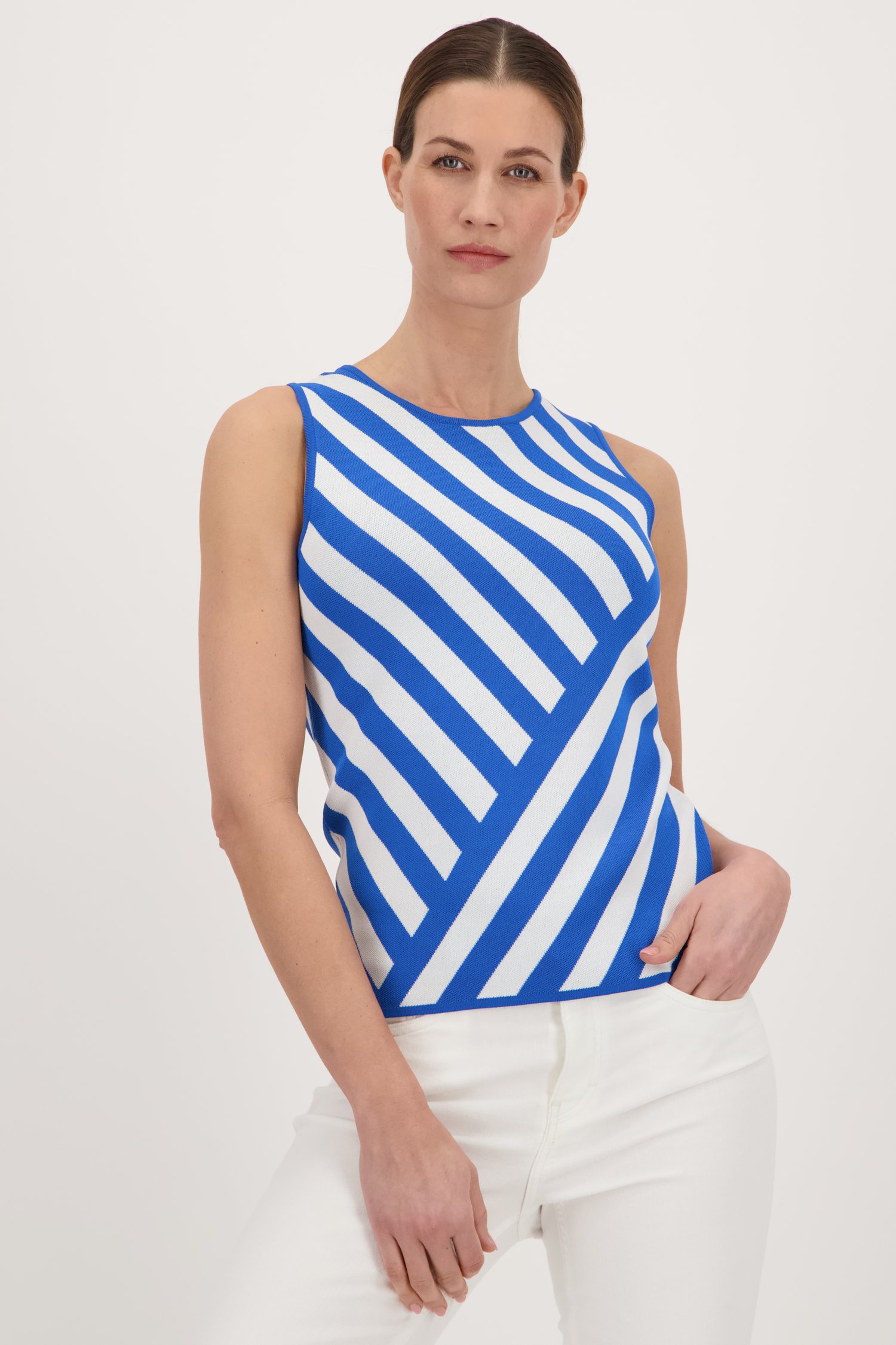 Blauw/ecru gestreepte top van D'Auvry voor Dames