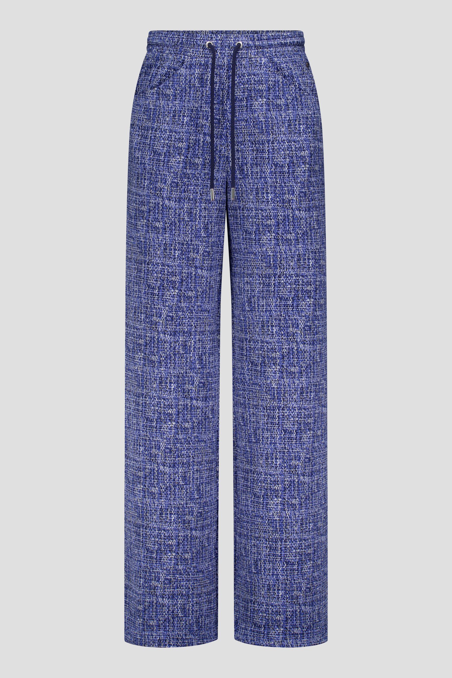 Blauw gemêleerde broek met losse fit van Claude Arielle voor Dames