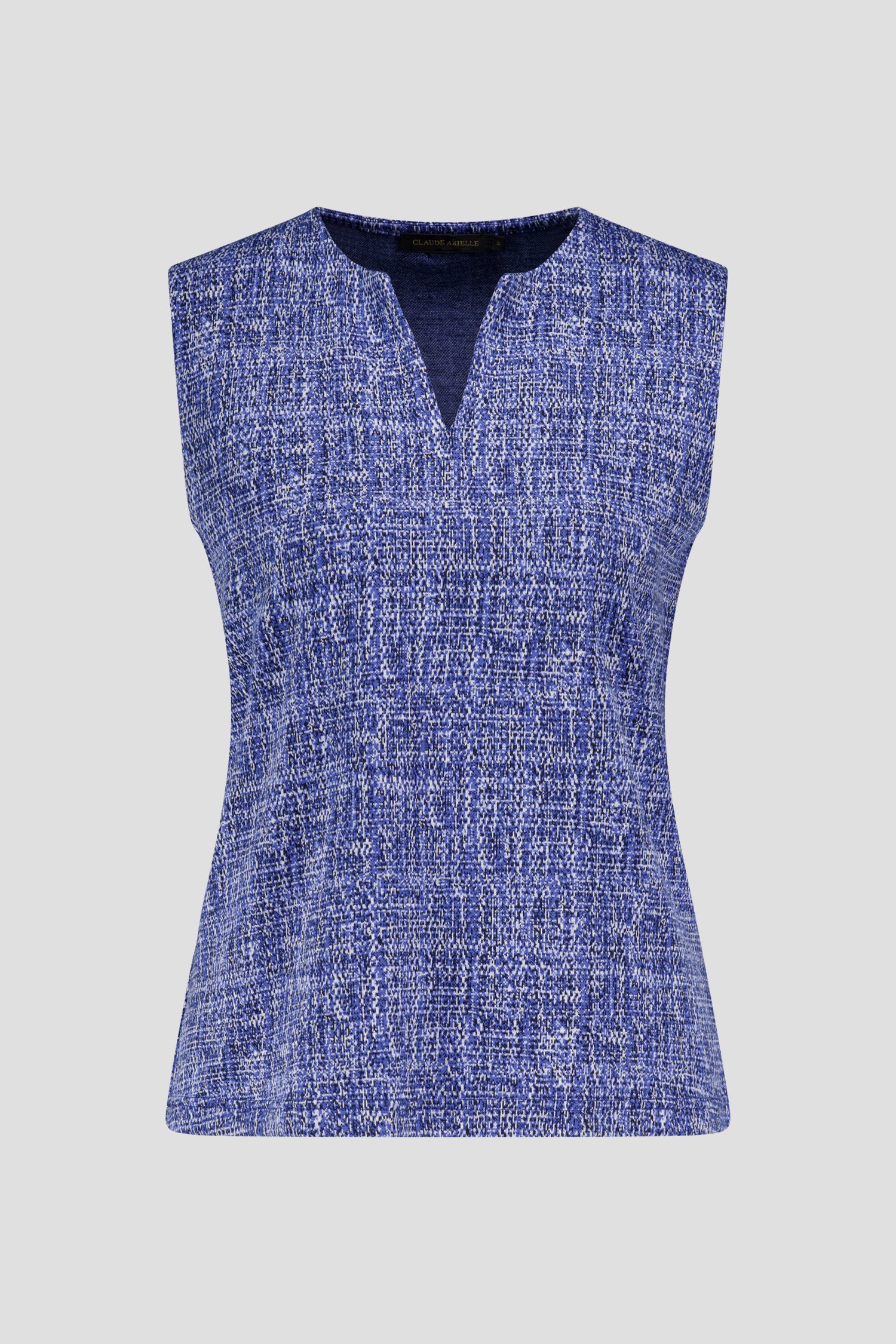 Blauw gemêleerde mouwloze top van Claude Arielle voor Dames