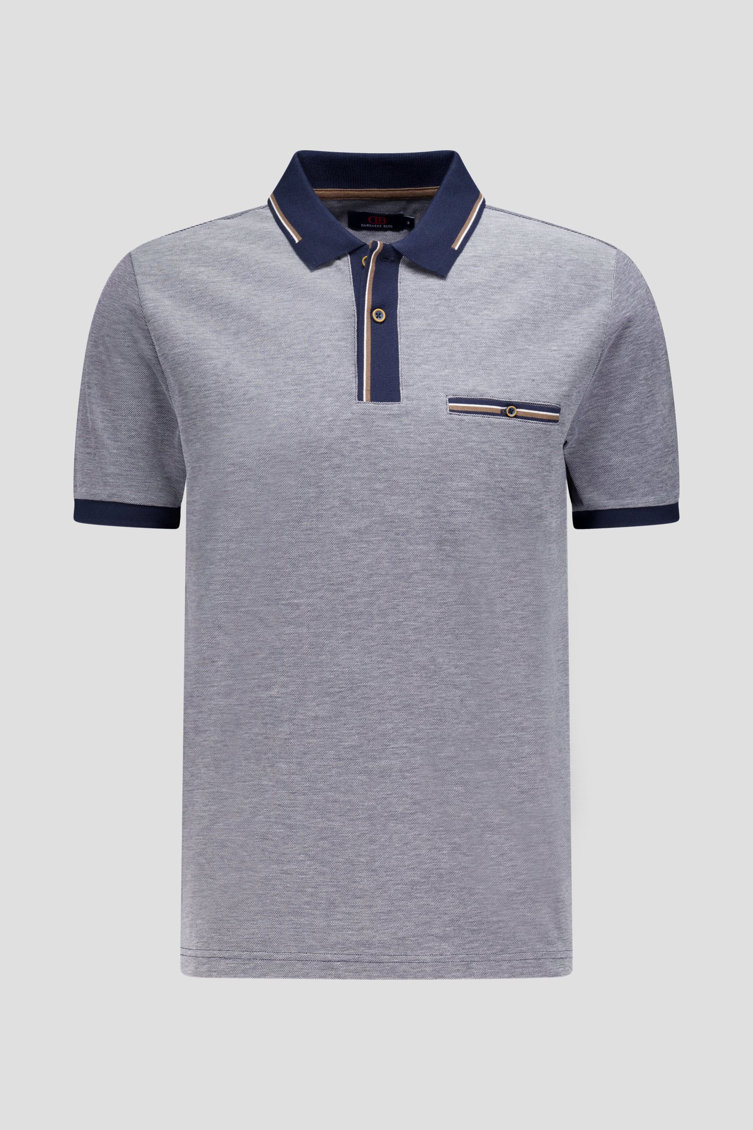 Productfoto 1 van Blauw gemêleerde polo  door Dansaert Blue voor Heren