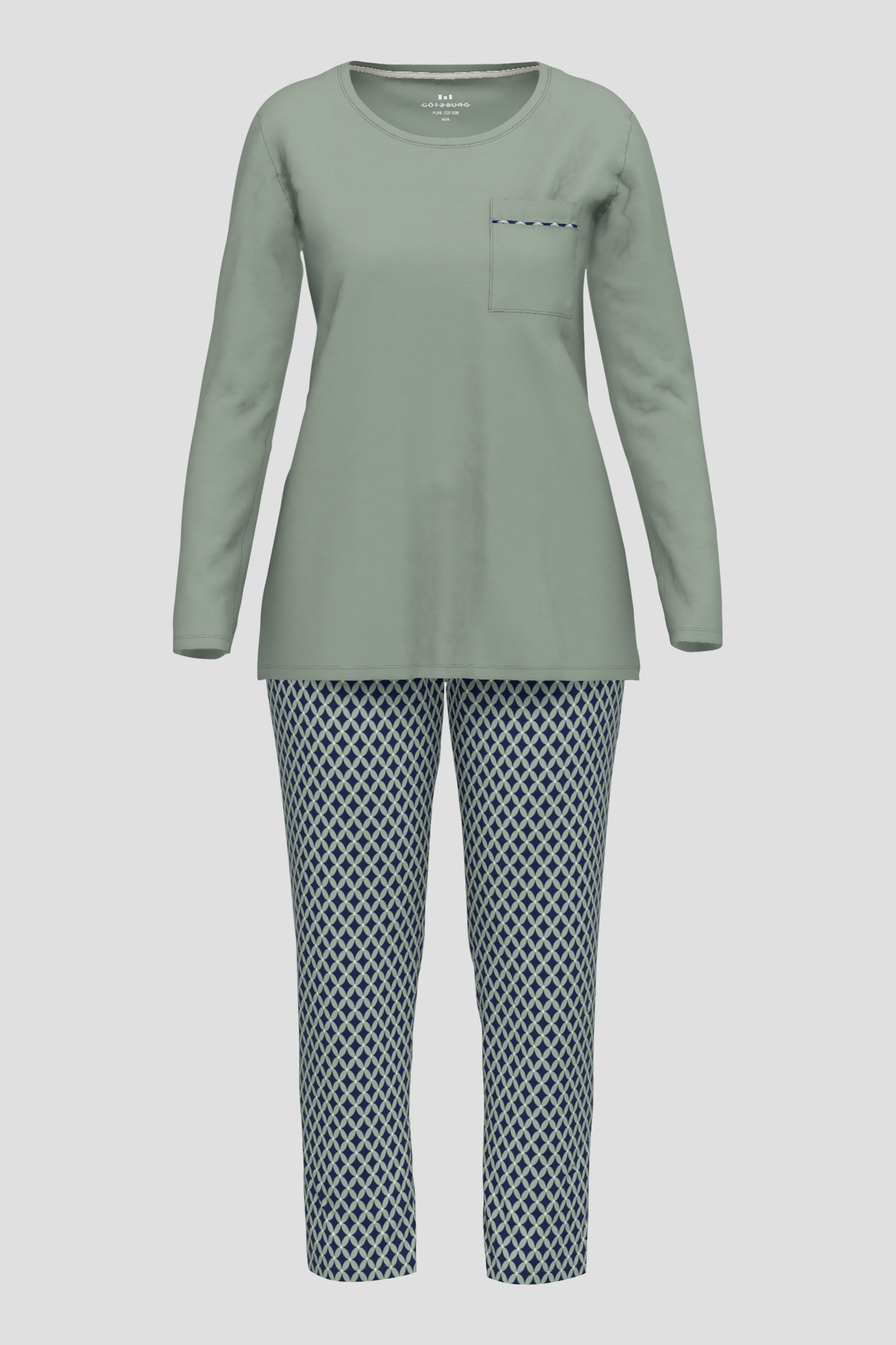 Blauw-groene pyjamaset van Götzburg voor Dames
