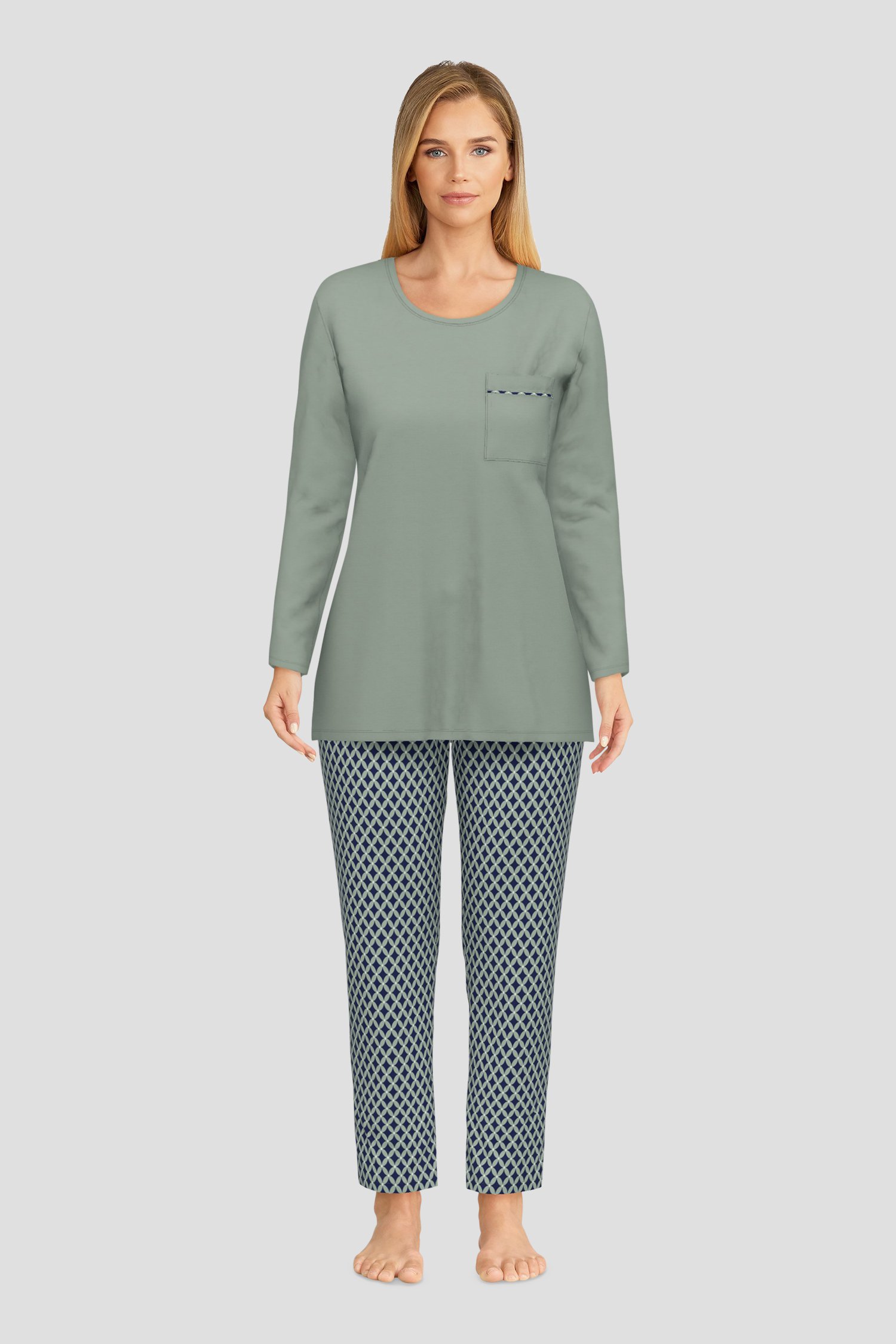 Blauw-groene pyjamaset van Götzburg voor Dames