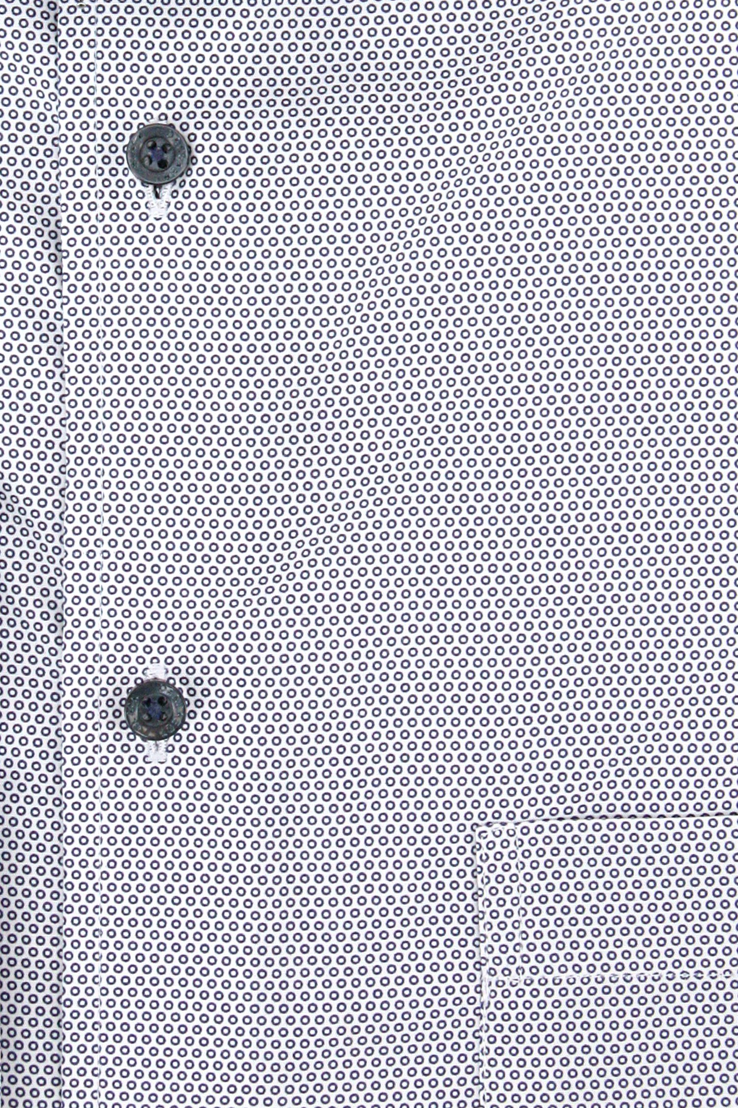 Blauw hemd met fijn bolletjespatroon - comfort fit van Dansaert Black voor Heren