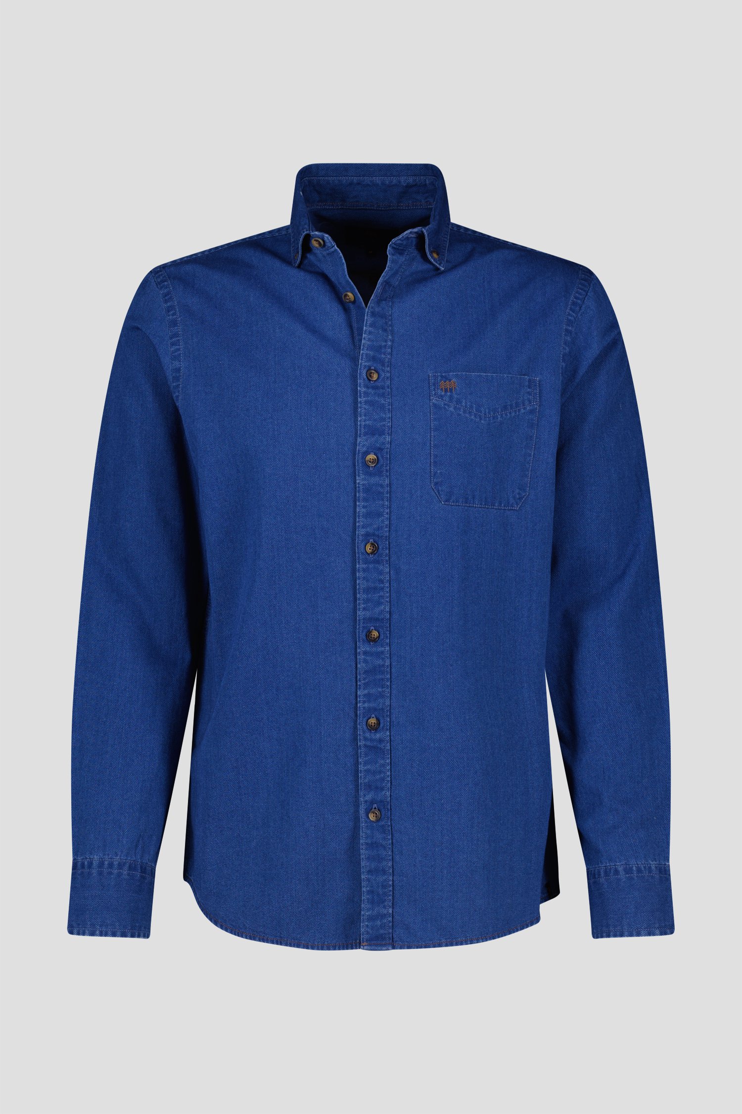 Blauw jeanshemd - Regular fit van Ravøtt voor Heren