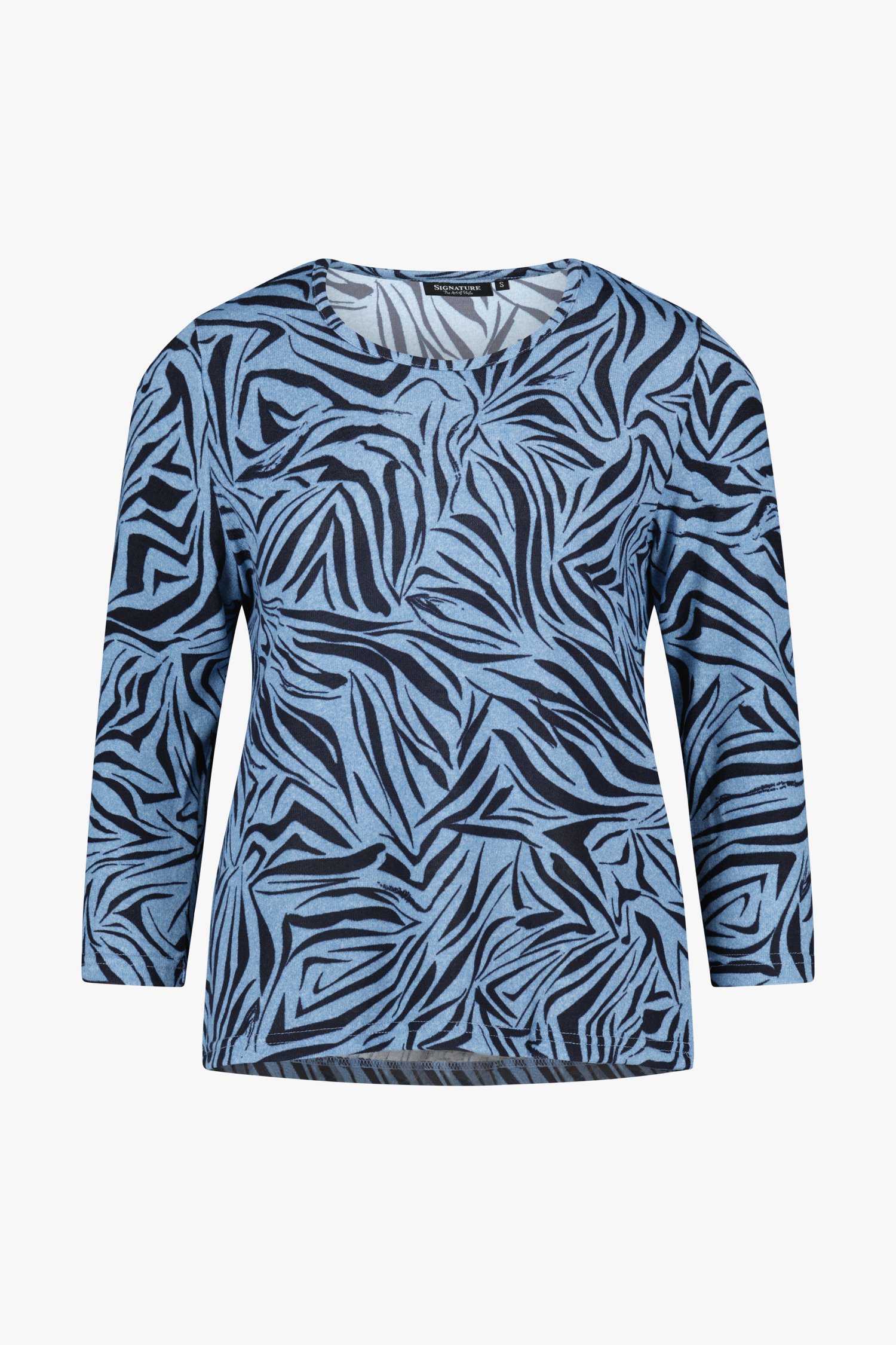 Blauw T-shirt met dierenprint van Signature voor Dames