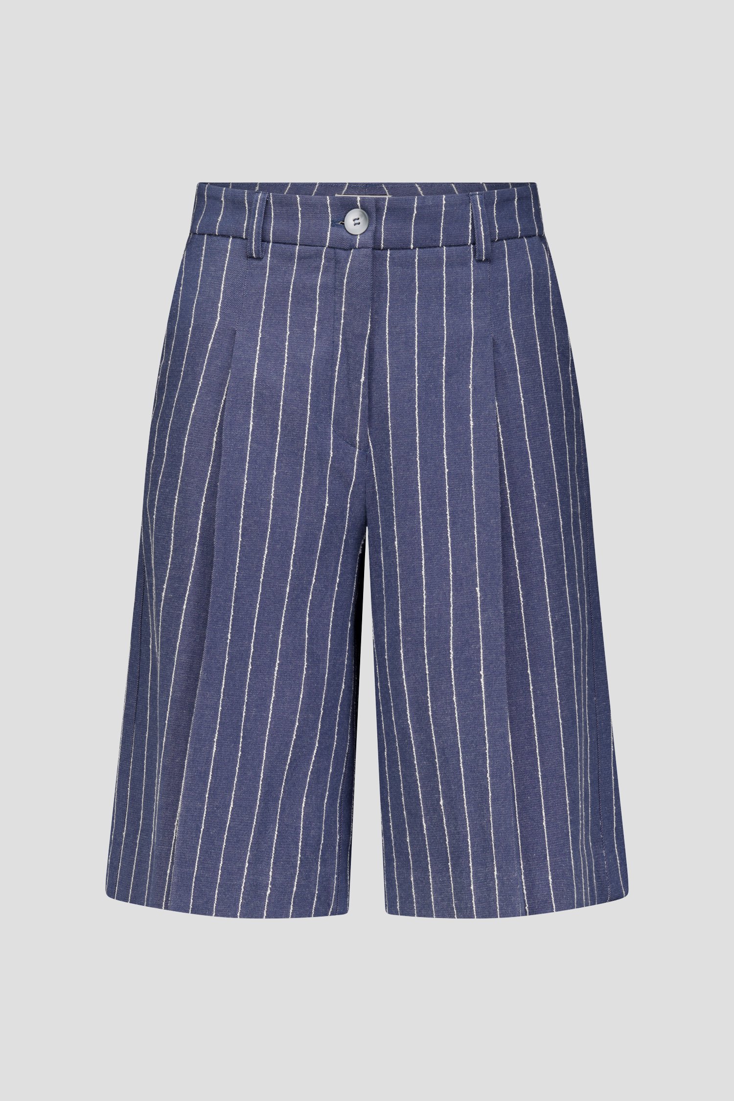 Productfoto 4 van Blauw-wit gestreepte bermuda met denim look door Louise voor Dames