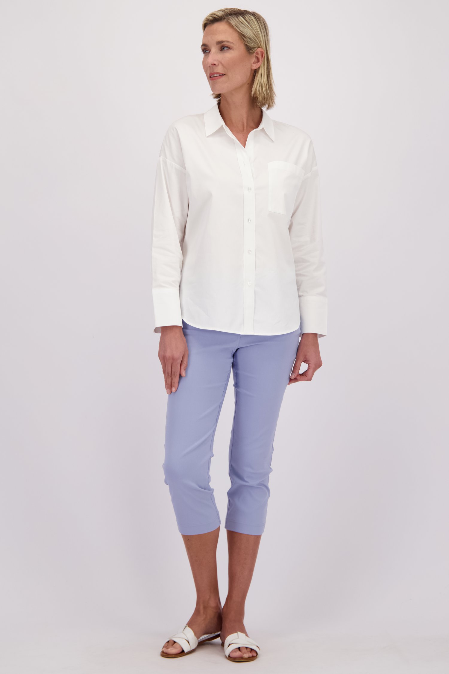 Voorkant van Blauwe 7/8 legging met jeanslook door Claude Arielle voor Dames