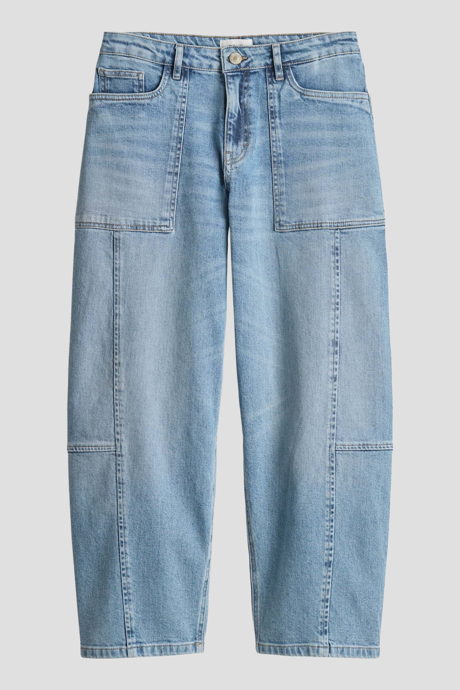 Productfoto 1 van Blauwe barrel fit jeans - 7/8 lengte door Opus voor Dames