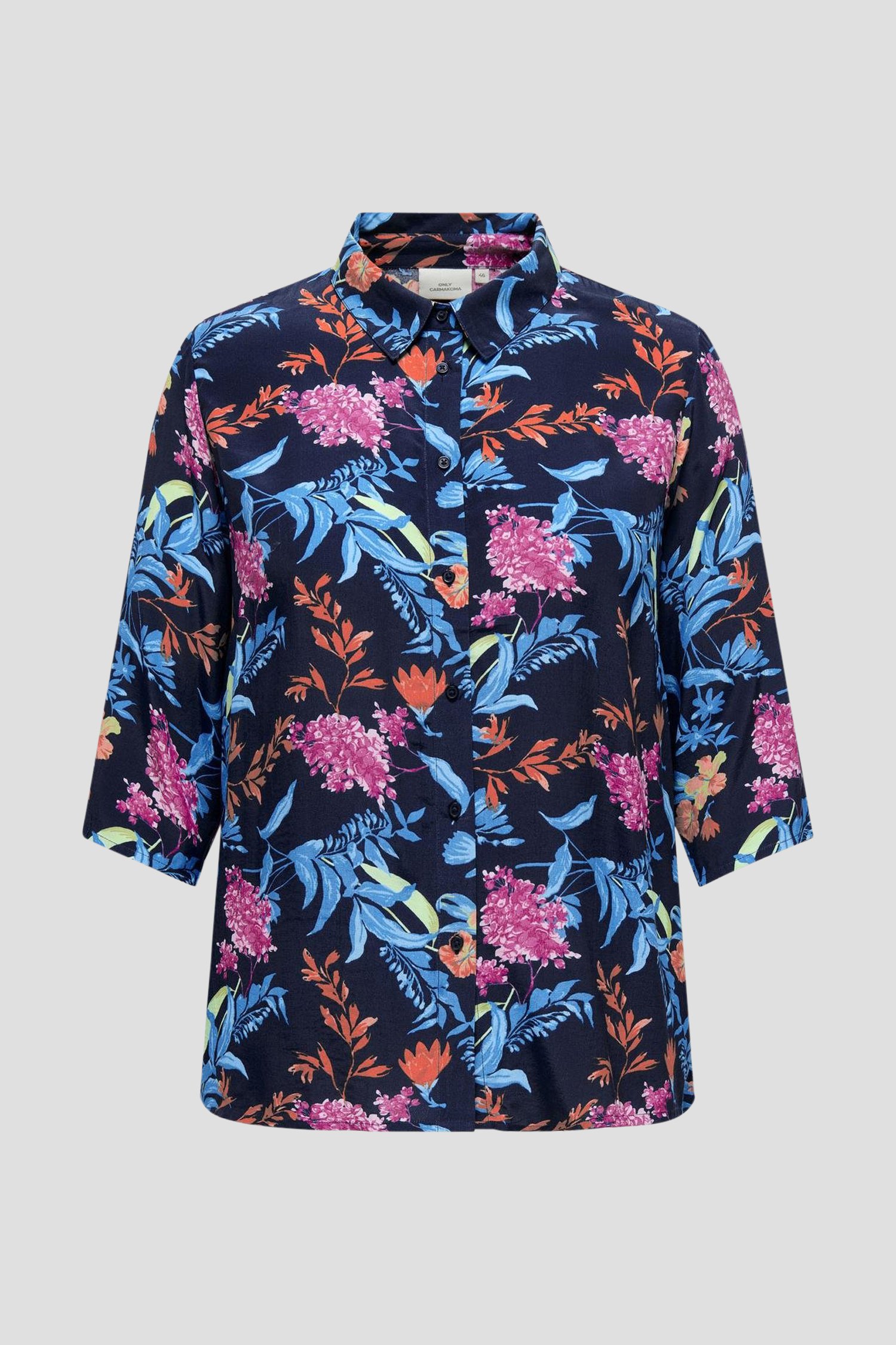 Blauwe blouse met kleurrijke bloemenprint van Only Carmakoma voor Dames