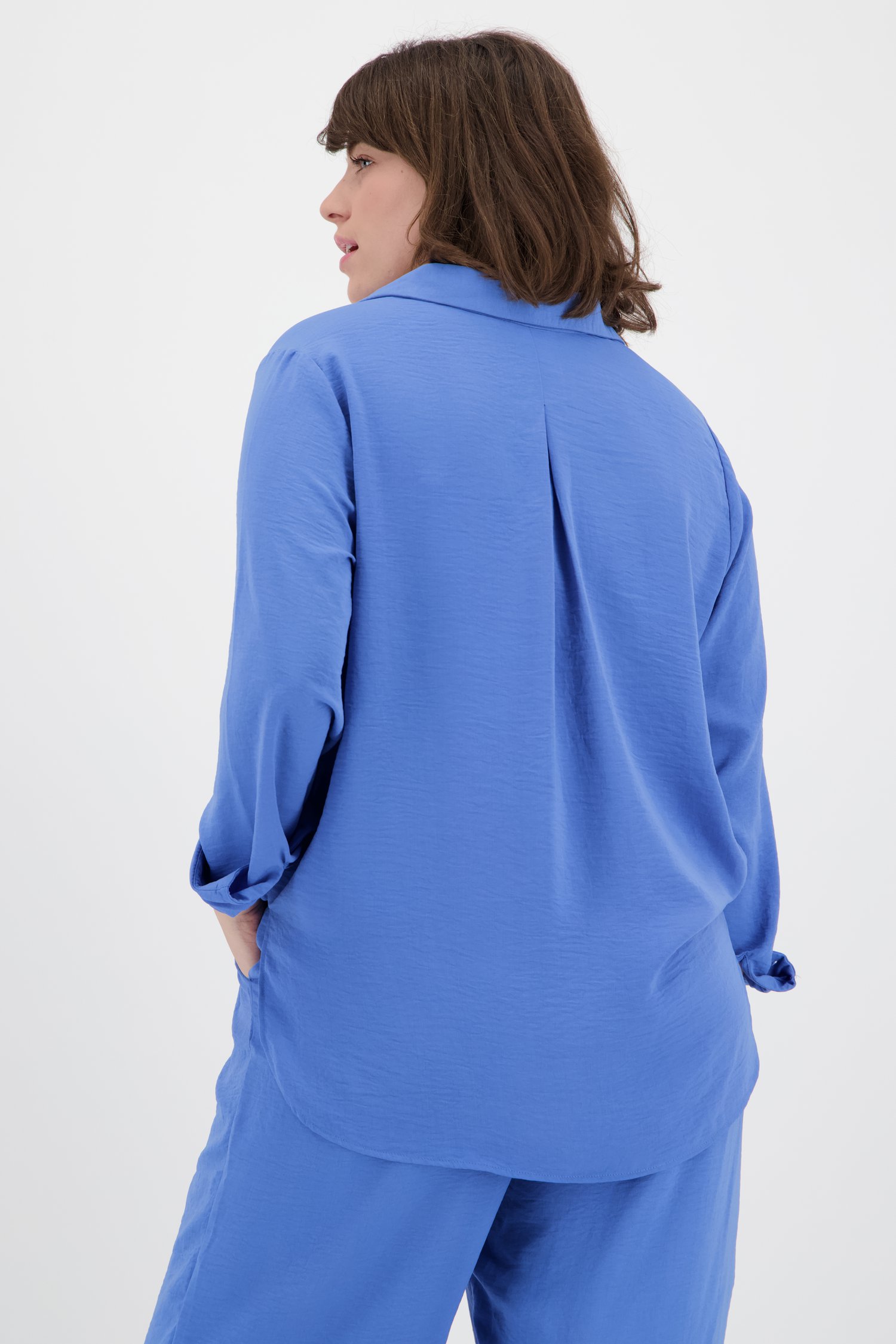 zegevierend onderhoud Overweldigend Blauwe blouse met lange mouwen van Only Carmakoma | 9785579 | e5