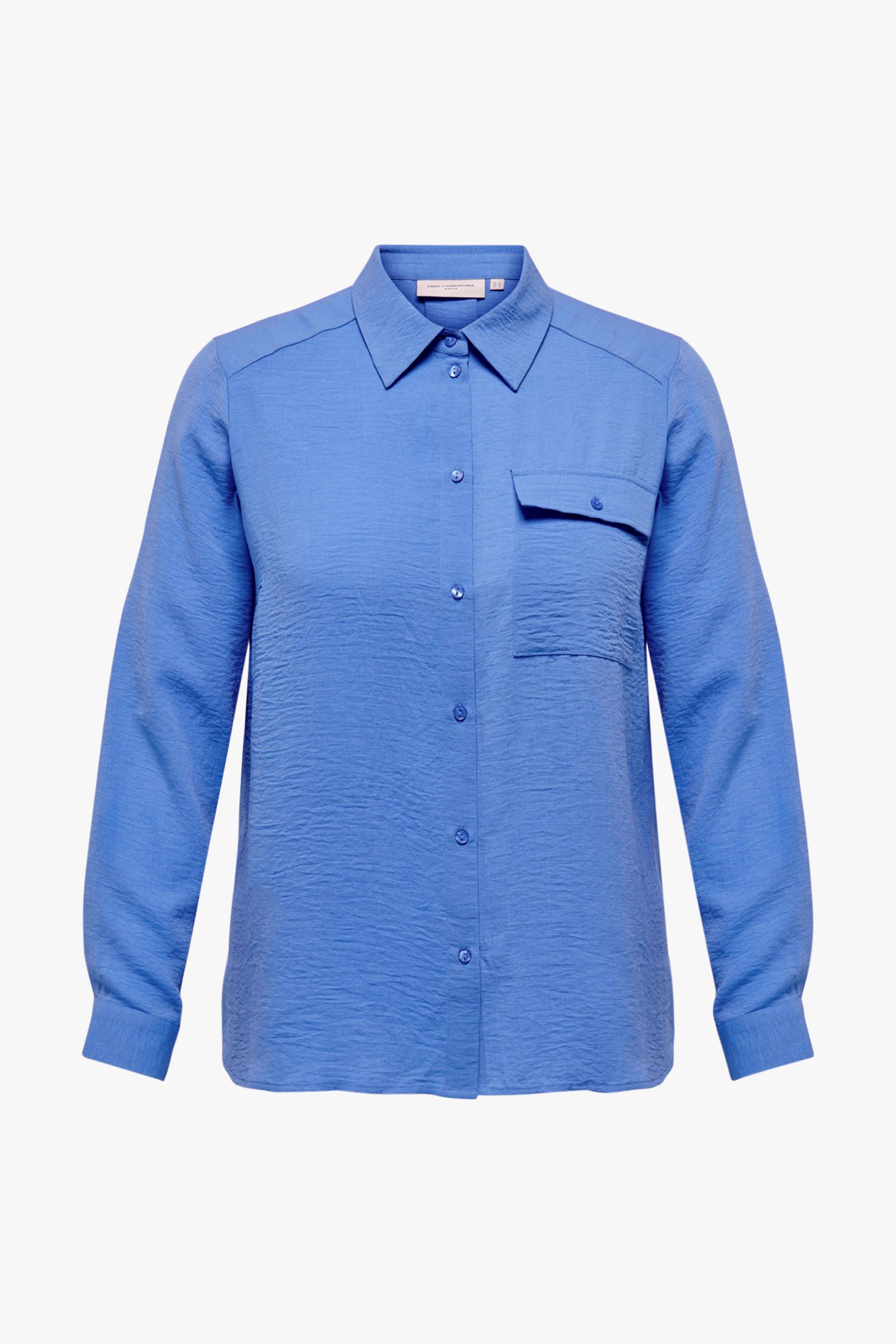 Blauwe blouse met lange mouwen van Only Carmakoma voor Dames