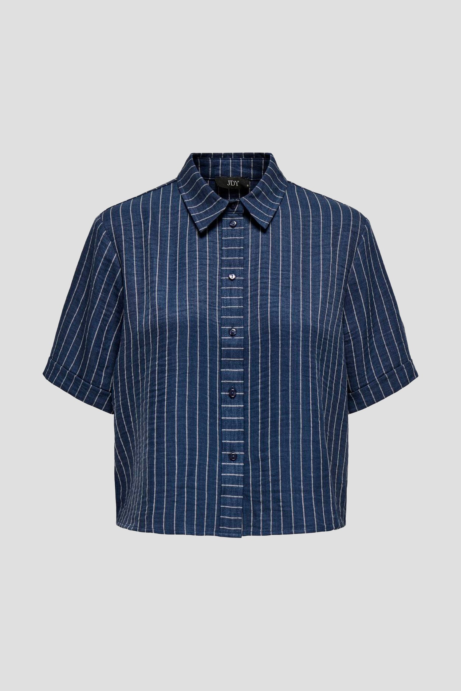 Blauwe blouse met wit gestreept motief van JDY voor Dames