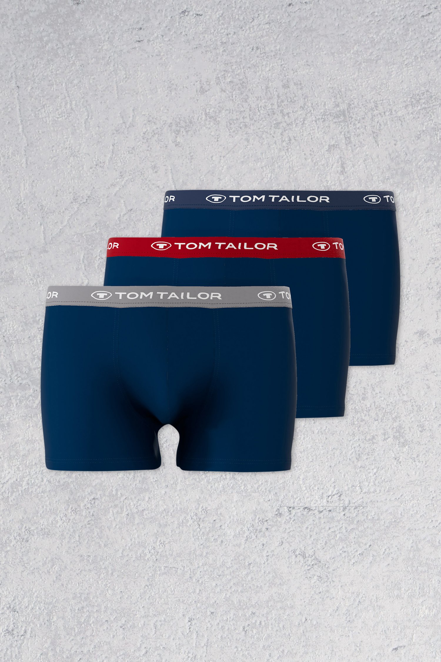 Blauwe boxers - Trunk pants - Set van 3 van Tom Tailor voor Heren