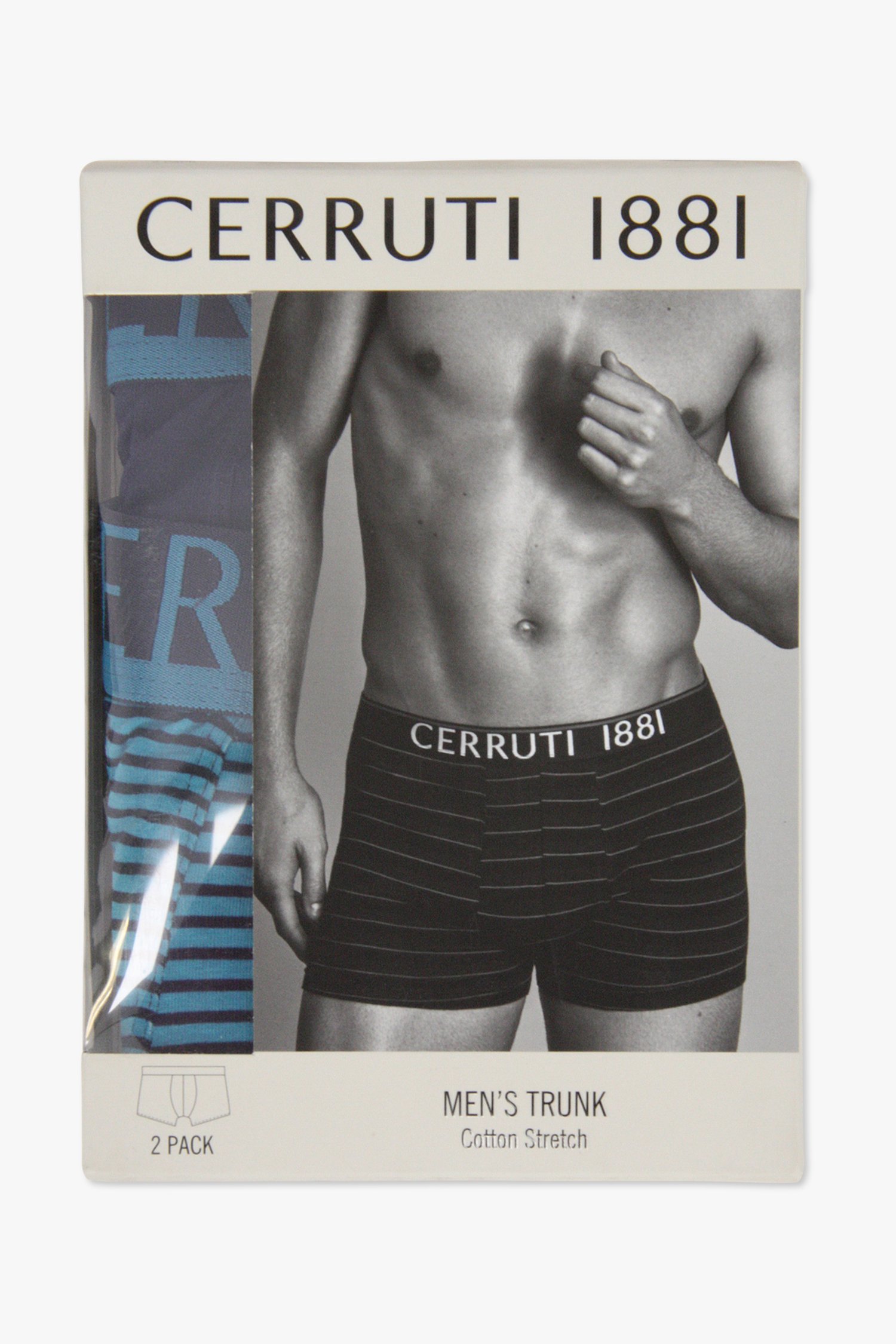 Blauwe boxershorts met en zonder strepen - 2 pack van Cerruti 1881 voor Heren