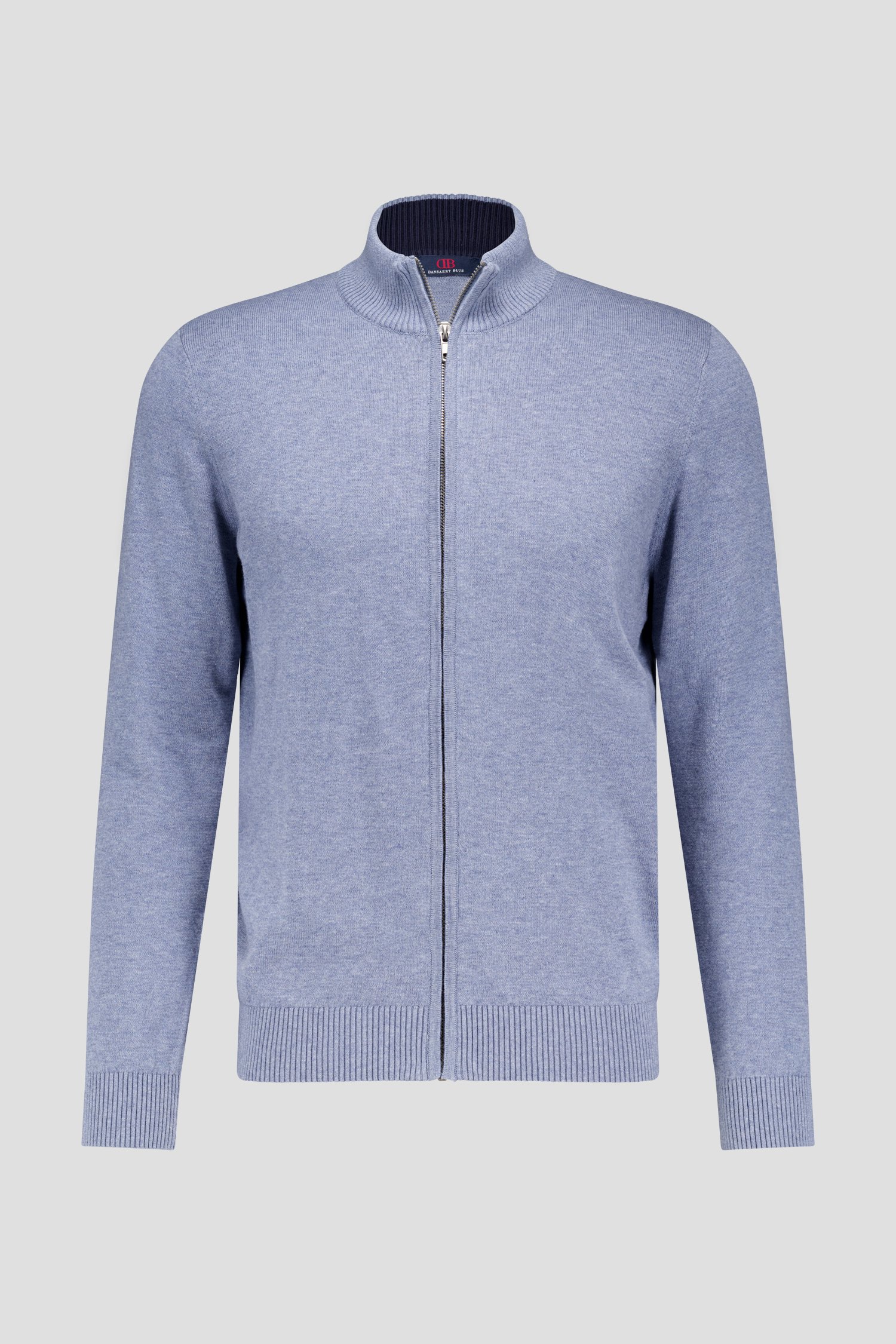 Blauwe cardigan met rits van Dansaert Blue voor Heren