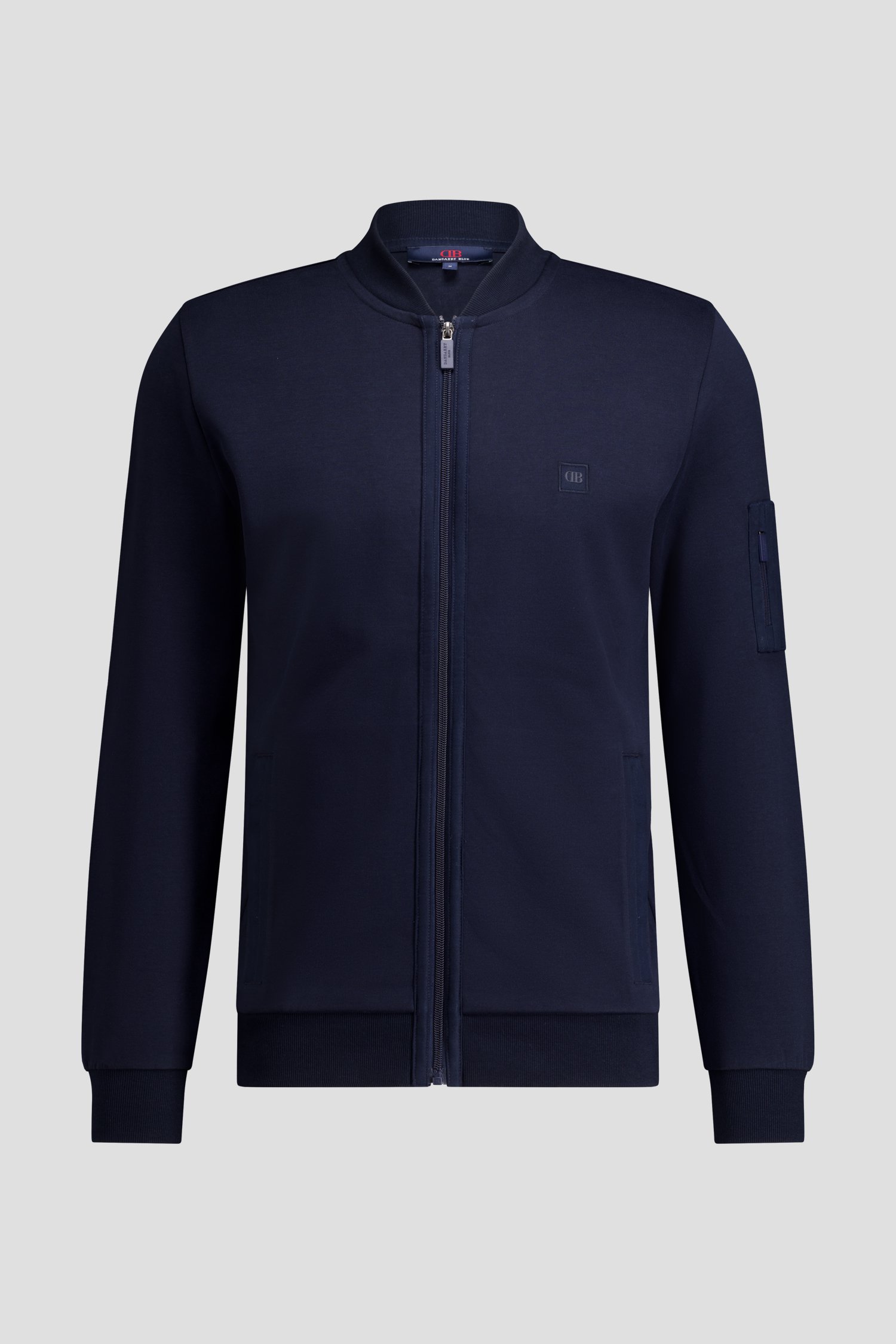 Productfoto 1 van Blauwe cardigan met rits door Dansaert Blue voor Heren