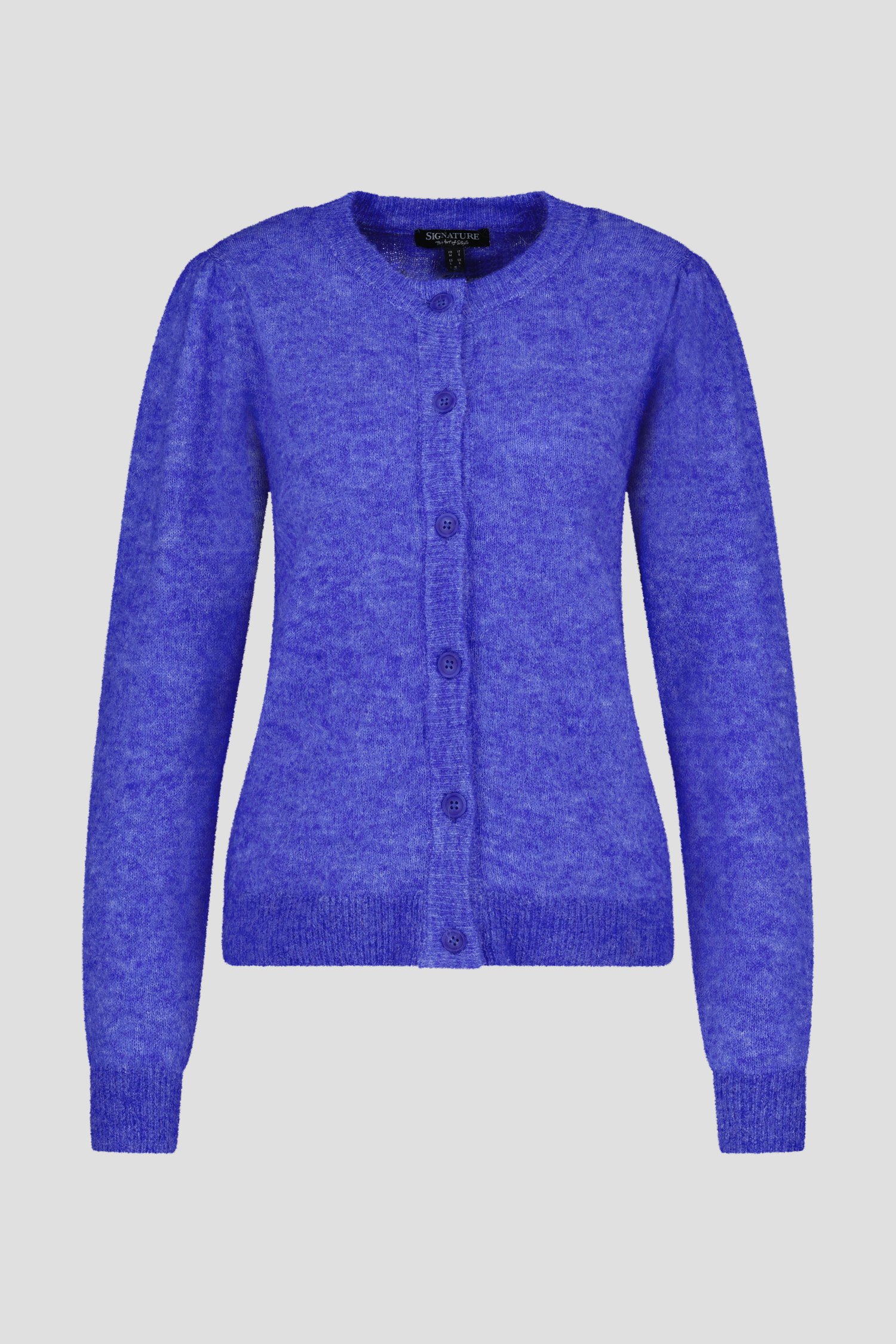 Blauwe cardigan met wol en alpaca van Signature voor Dames