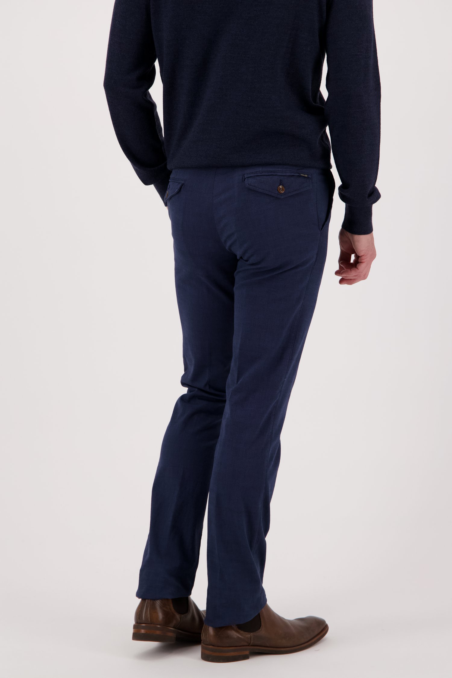 Blauwe chino - New York - slim fit van Brassville voor Heren