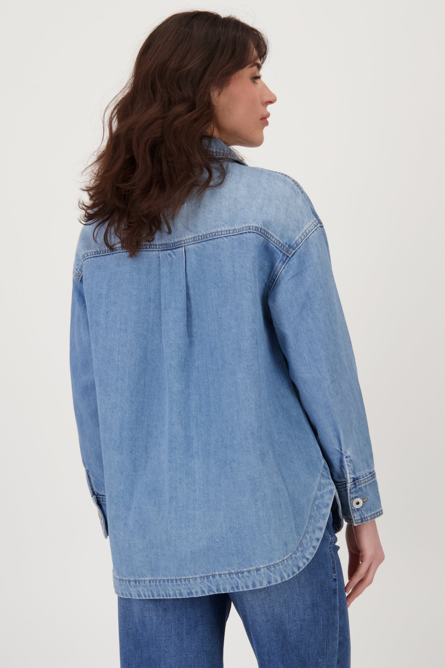 Blauwe denim blouse van Geisha voor Dames