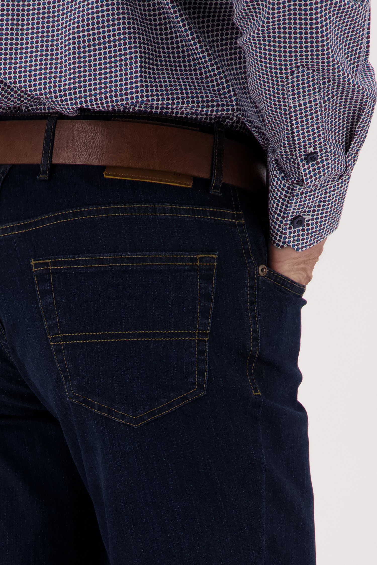 Detail van Blauwe denim - Jackson - Regular fit  door Brassville voor Heren