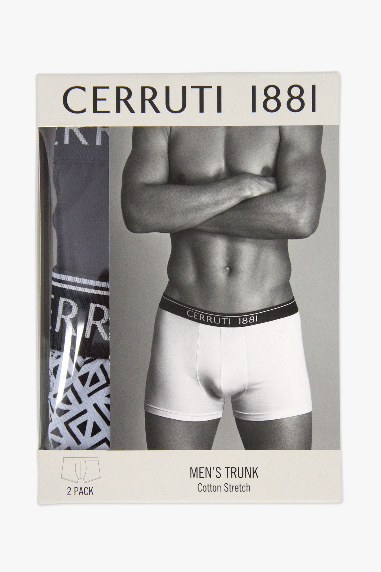 Blauwe en geprinte boxershort - 2 stuks van Cerruti 1881 voor Heren