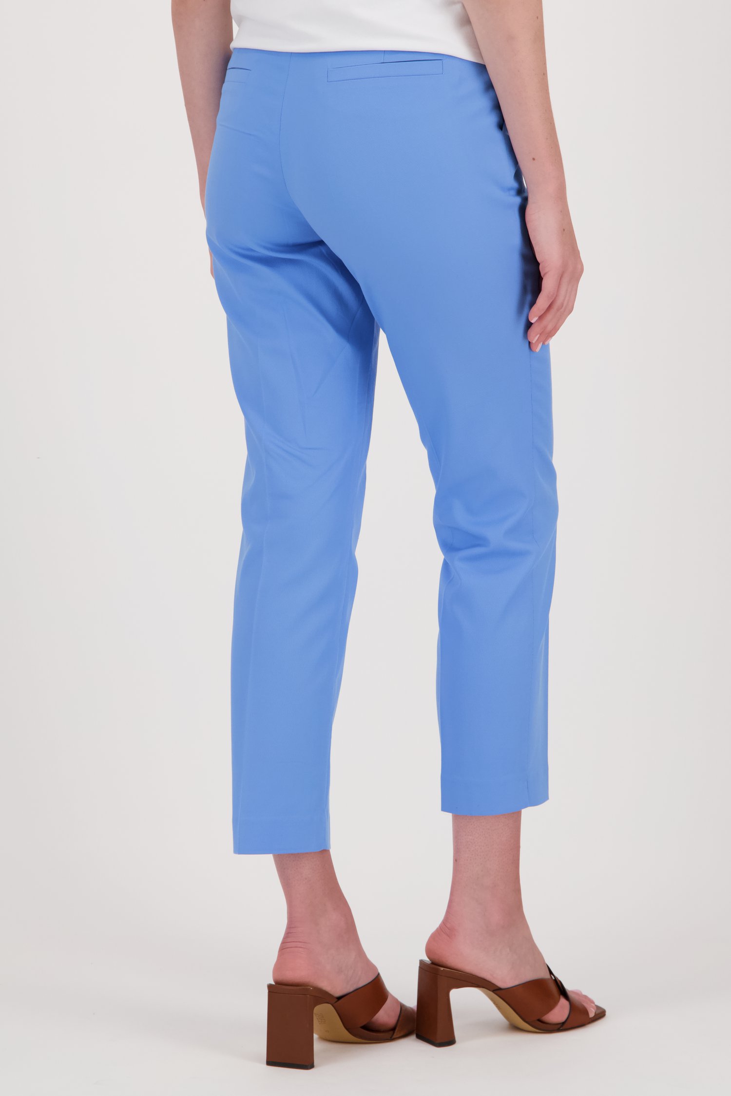 Blauwe geklede broek - 7/8 lengte van More & More voor Dames