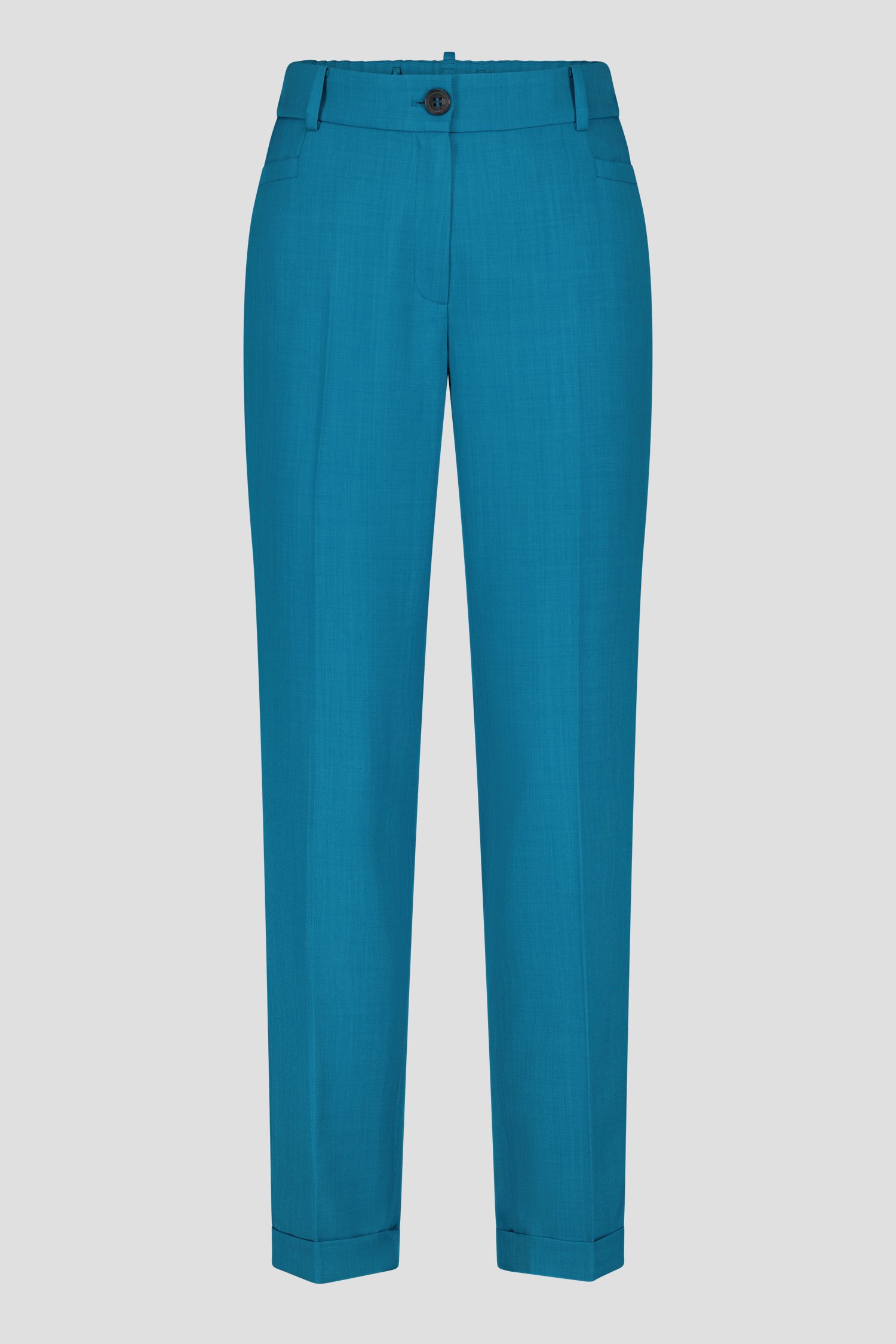 Blauwe geklede broek van More & More voor Dames