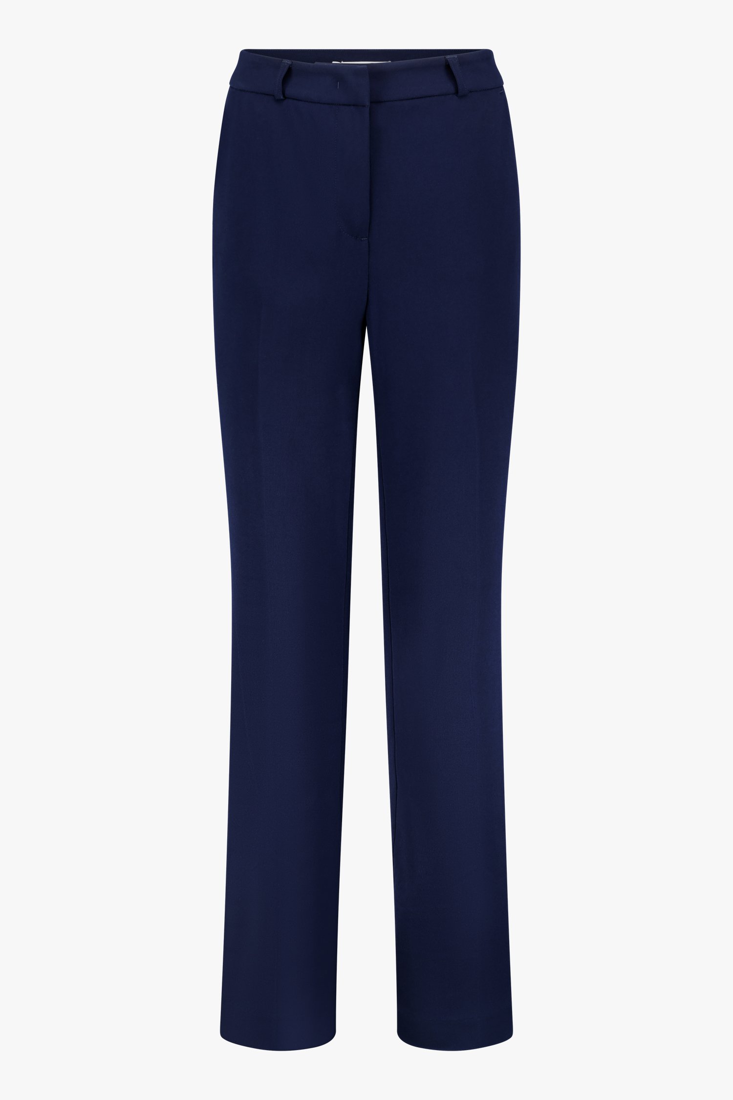 Blauwe geklede broek - straight fit van D'Auvry voor Dames